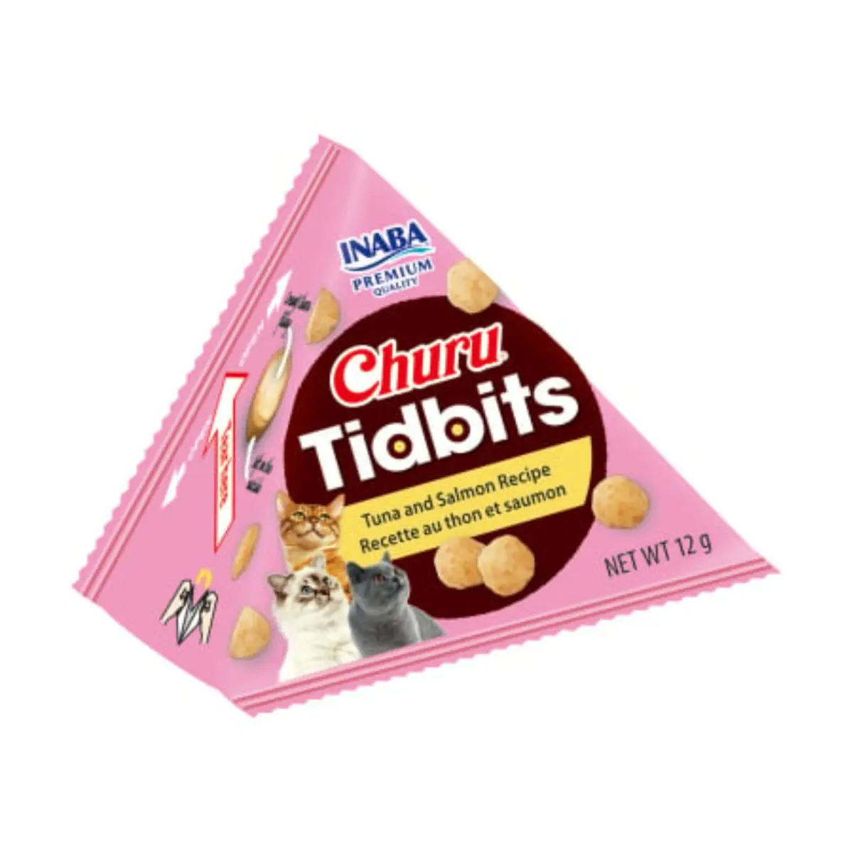 INABA Churu Tidbits, Ton si Somon, punguta recompense fara cereale pisici, 36g - Image 4