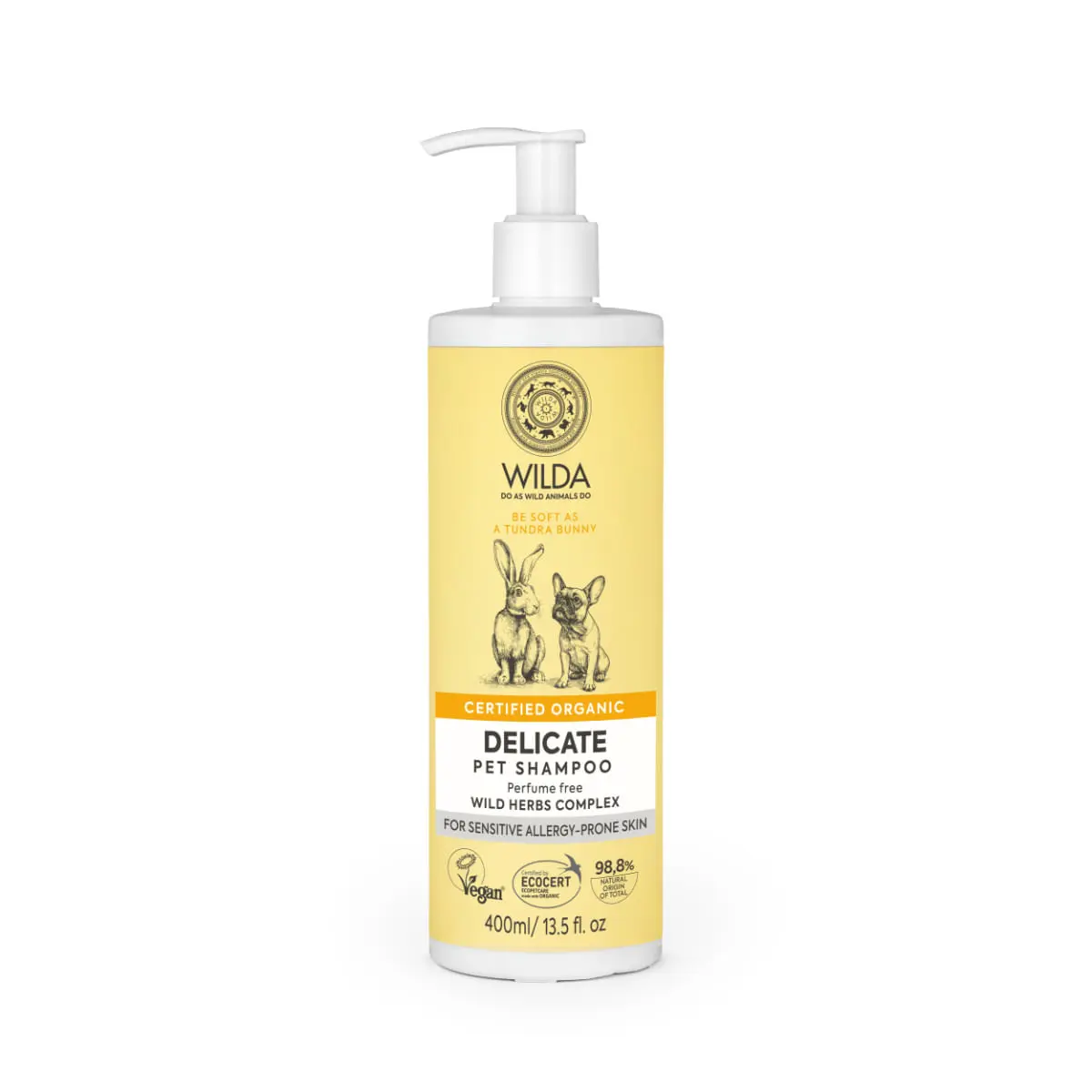 WILDA Delicate, sampon caini si pisici, piele sensibila, flacon, 400ml