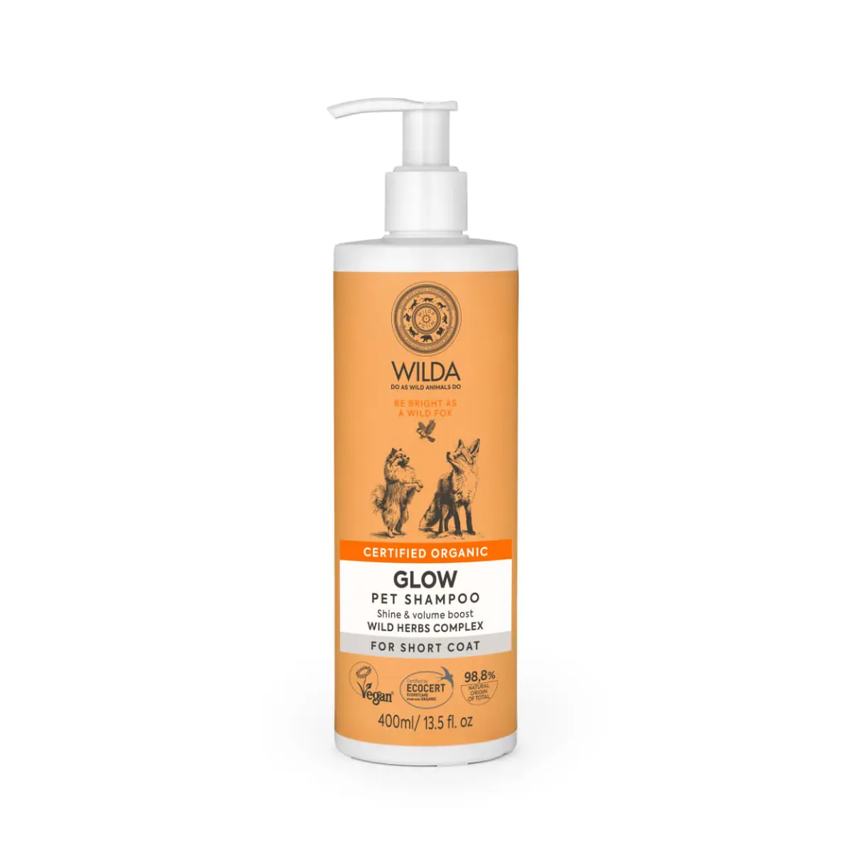 WILDA Glow, sampon caini si pisici, flacon, 400ml