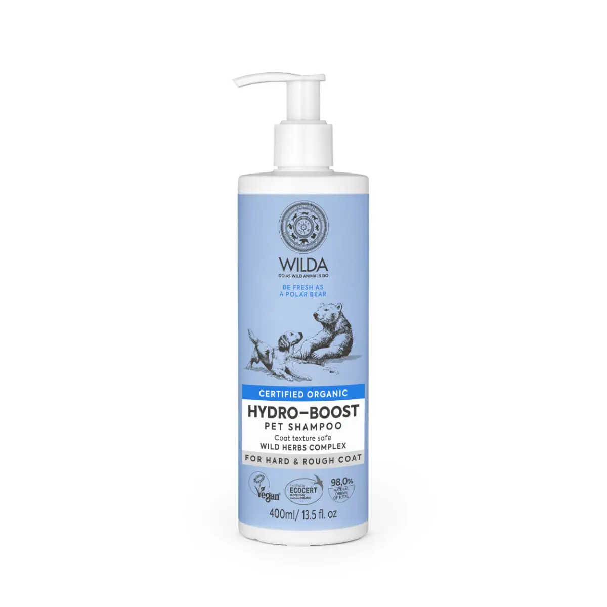 WILDA Hydro Boost, sampon caini si pisici, hidratant, flacon, 400ml - Image 2