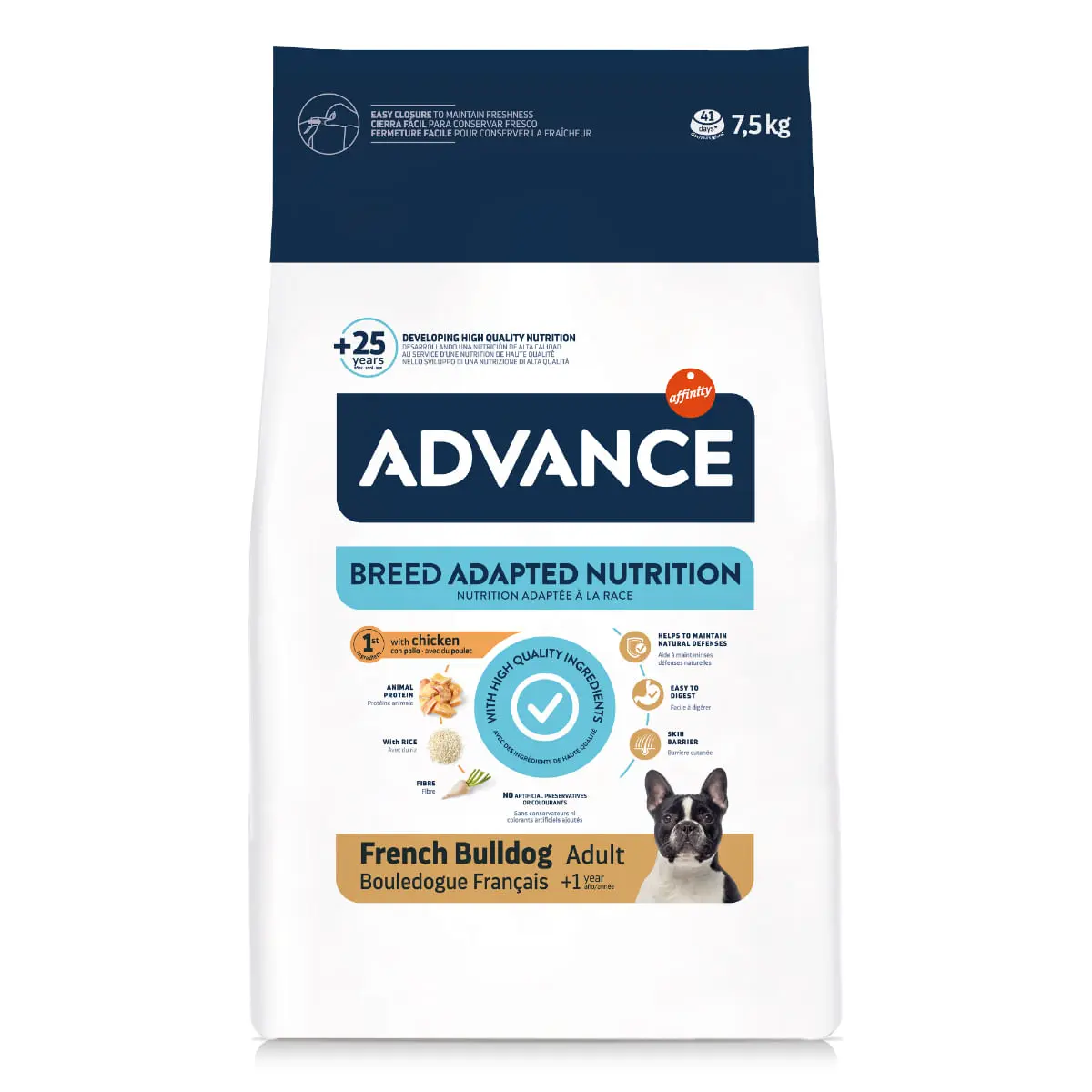 ADVANCE French Bulldog Adult, XS-S, Pui, hrana uscata caini, 7.5kg - Image 2