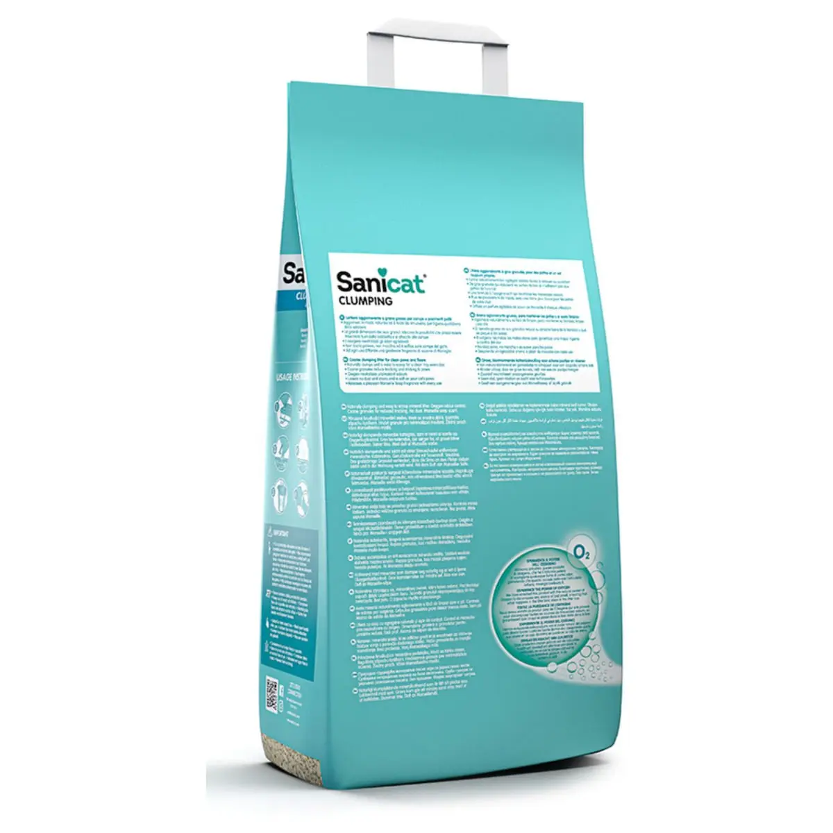 SANICAT Clumping Marseille, sapun Marsilia, asternut igienic pisici, granule, bentonita, aglomerant, neutralizare mirosuri, fara praf, 16l - Image 3