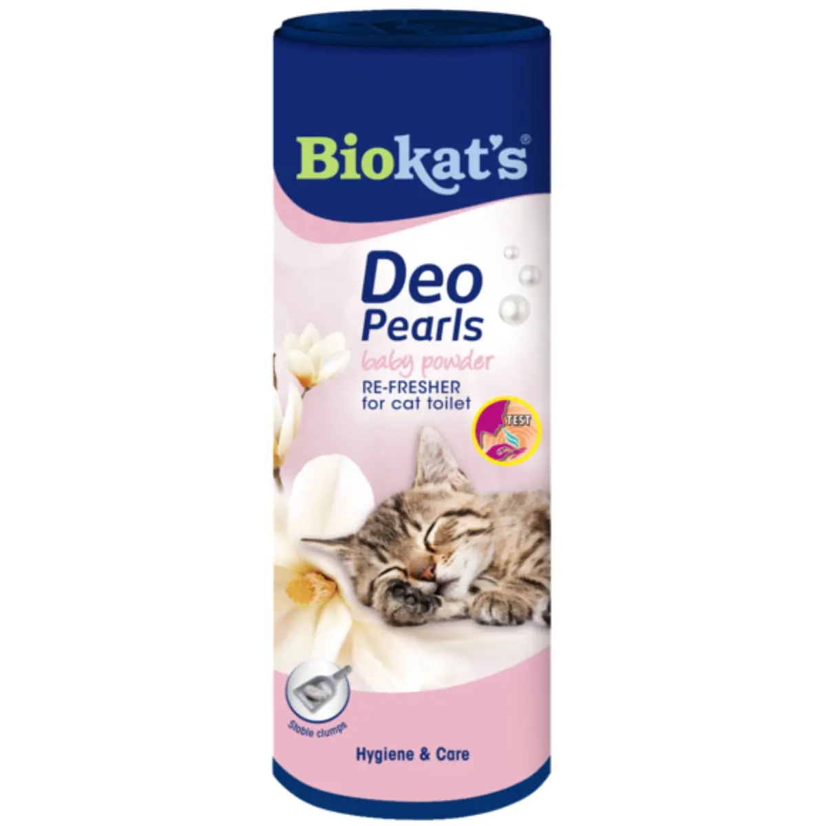 BIOKAT'S Deo Pearls Baby Powder, odorizant litiera pisici, Talc, 700g - Image 2