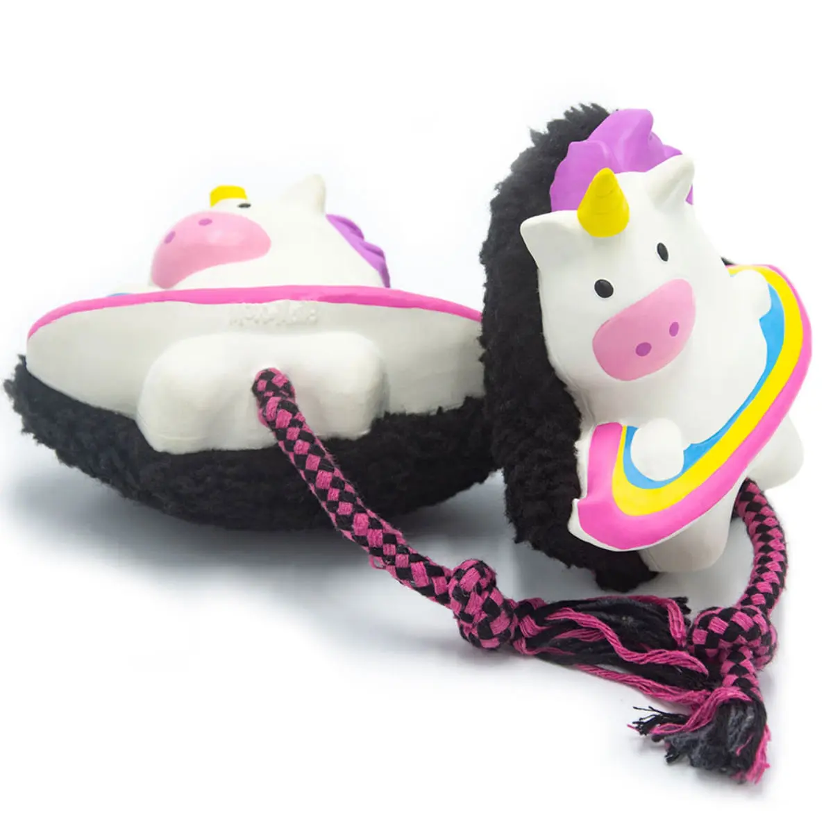 MAX & MOLLY Snuggles Magic Mikey, jucarie de aport caini, dentitie, cu sunet, poliester, alb si multicolor, 1buc - Image 3