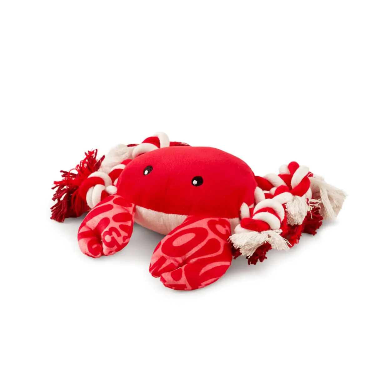 MAX & MOLLY Huggles Crab Howie, jucarie de aport caini, activitati fizice, cu sunet, poliester, rosu si alb, 26x20cm, 1buc - Image 3