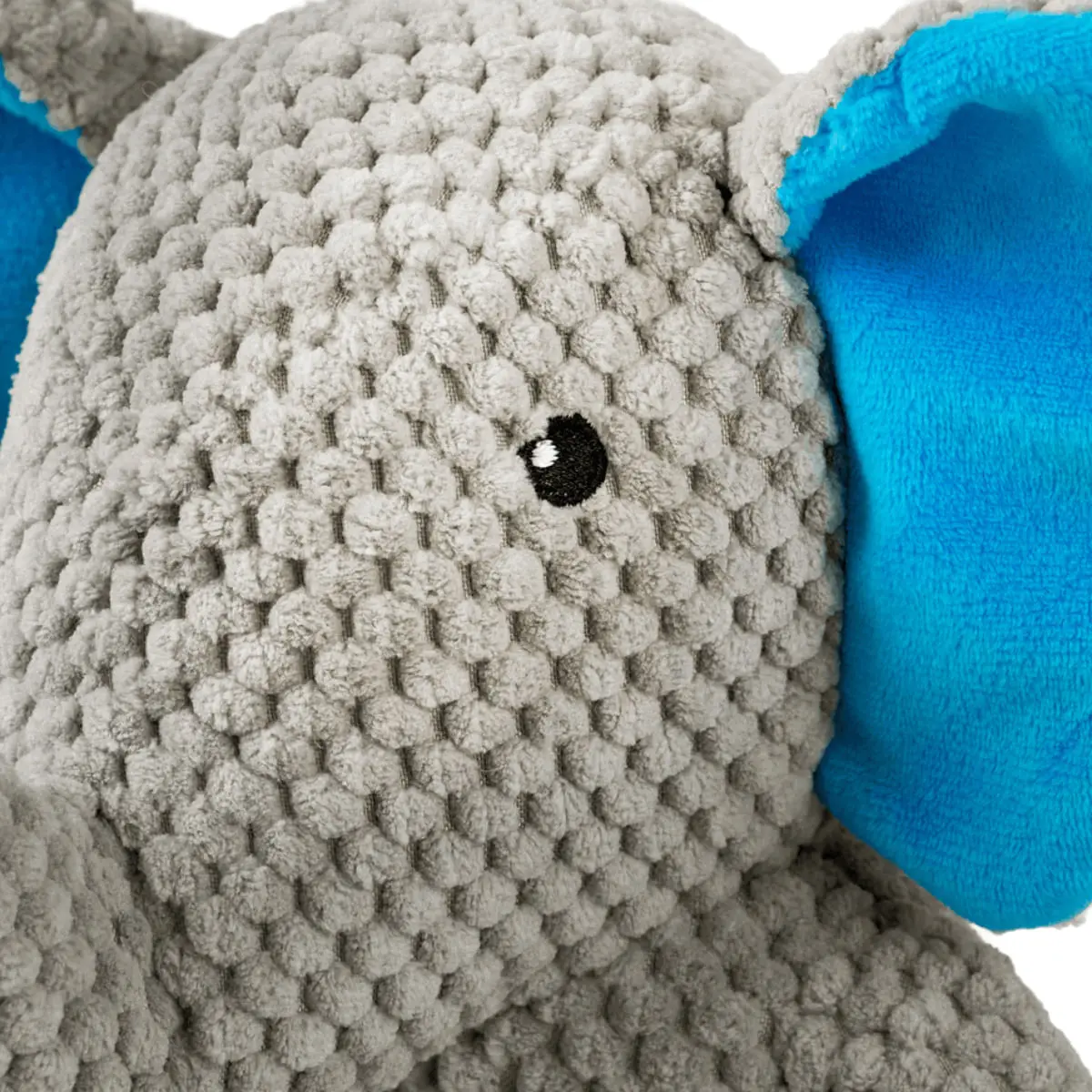 MAX & MOLLY Huggles Elefant Susi, jucarie de aport caini, activitati fizice, cu sunet, poliester, albastru si gri, 28x23cm, 1buc - Image 5