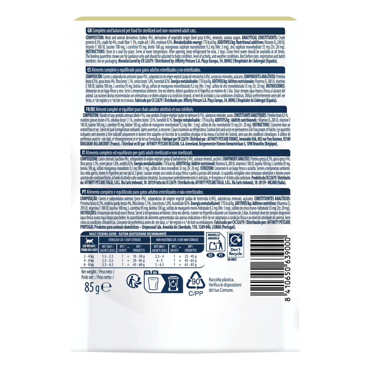 ADVANCE Delicatessen, Curcan, plic hrana umeda pisici, (in sos), 85g - Image 3