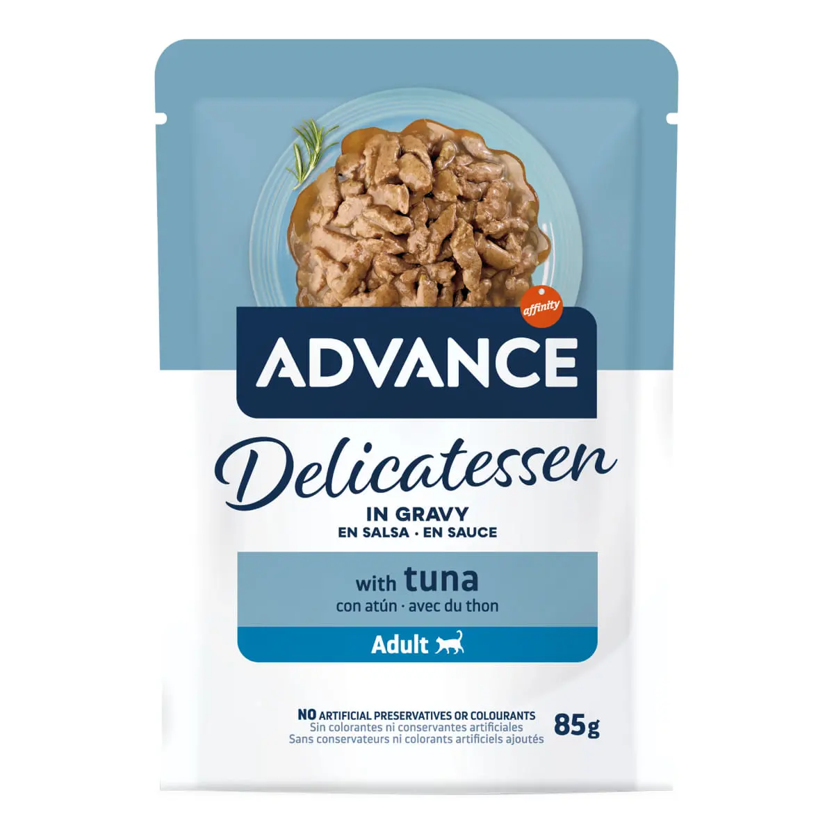 ADVANCE Delicatessen, Ton, plic hrana umeda pisici, (in sos), 85g
