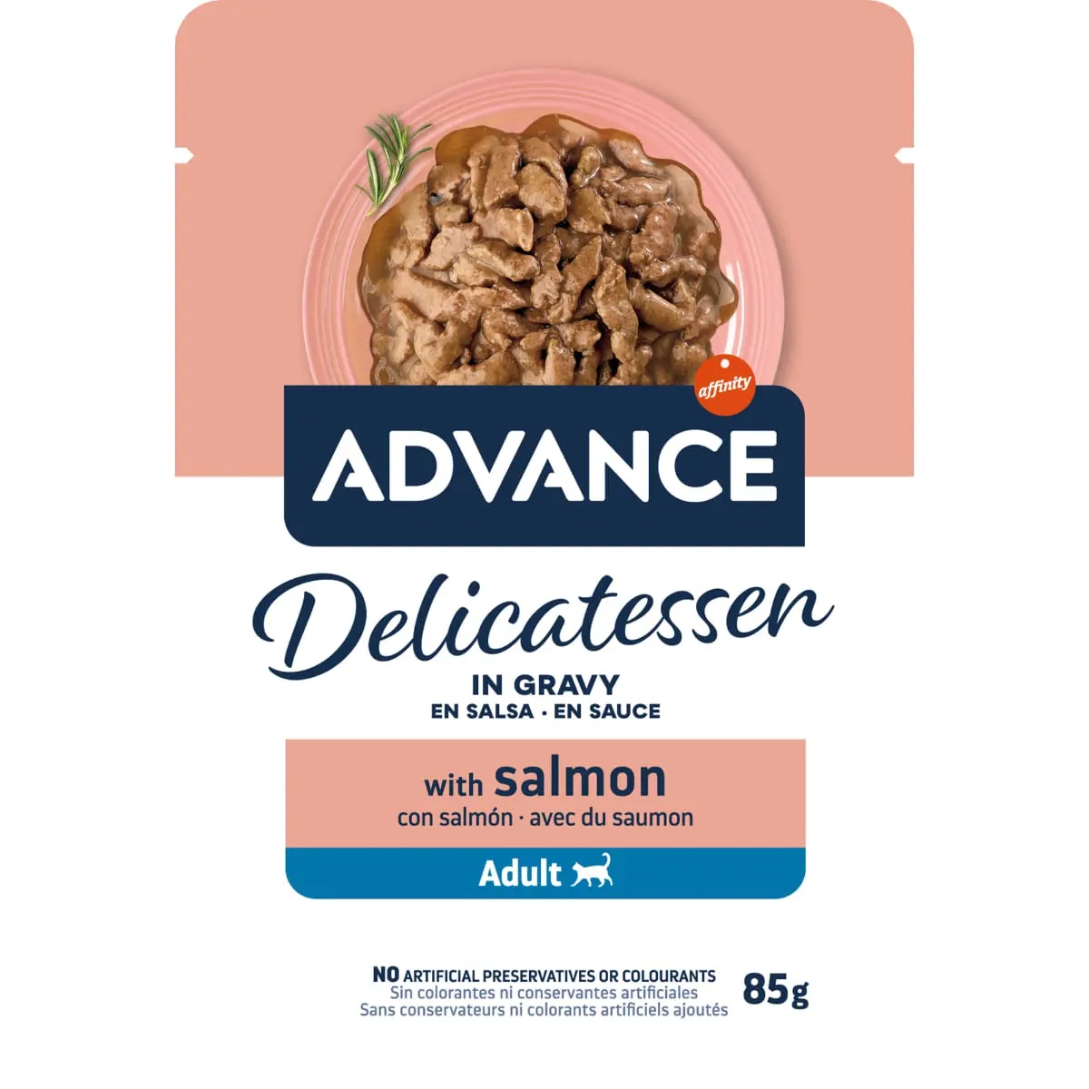 ADVANCE Delicatessen, Somon, plic hrana umeda pisici, (in sos), 85g - Image 3