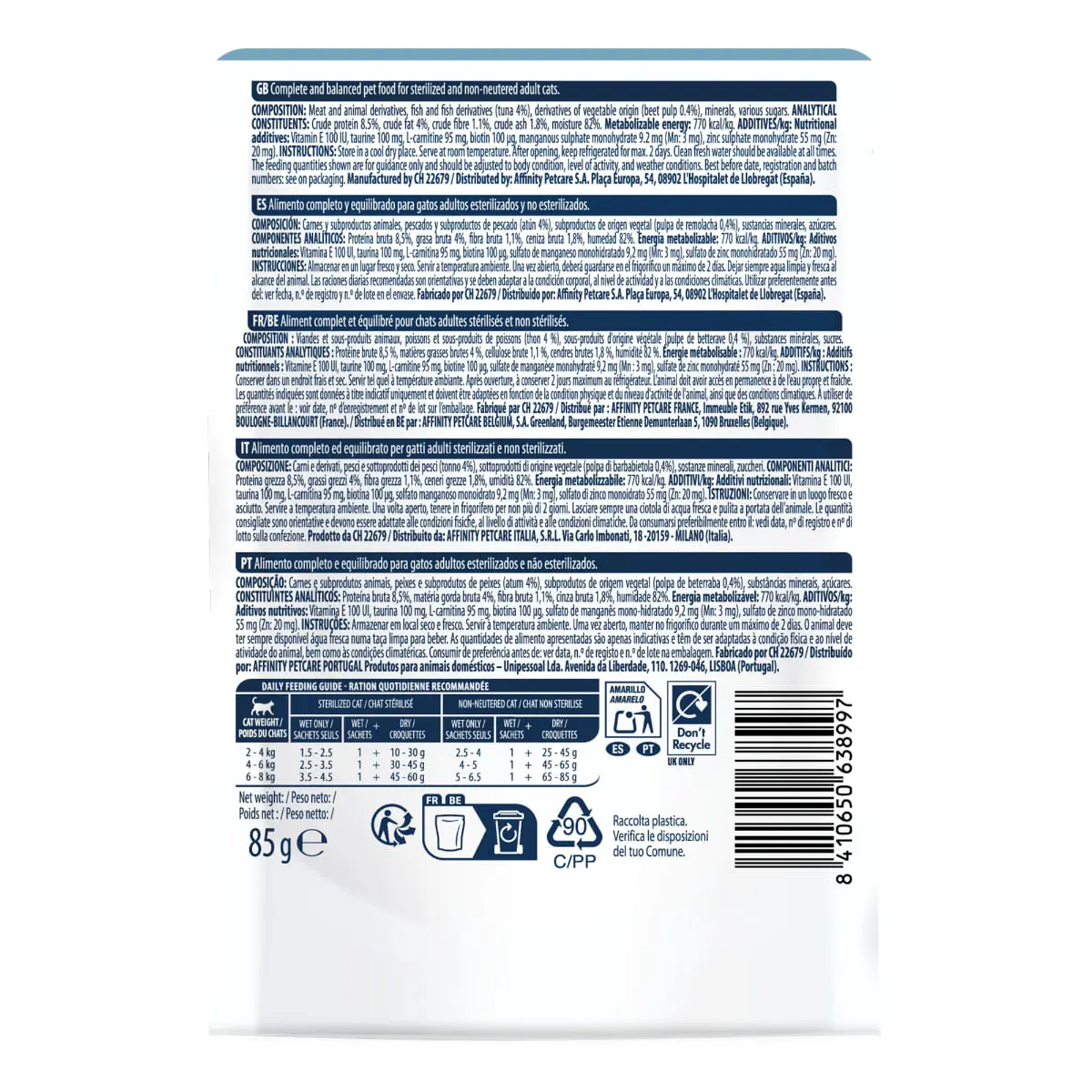 ADVANCE Delicatessen, Ton, plic hrana umeda pisici, (in sos), 85g - Image 3