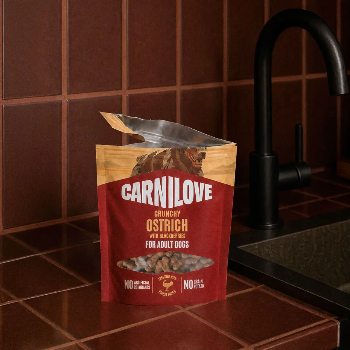CARNILOVE Crunchy, XS-XL, Somon si Afine, punguta recompense fara cereale caini, 200g - Image 3