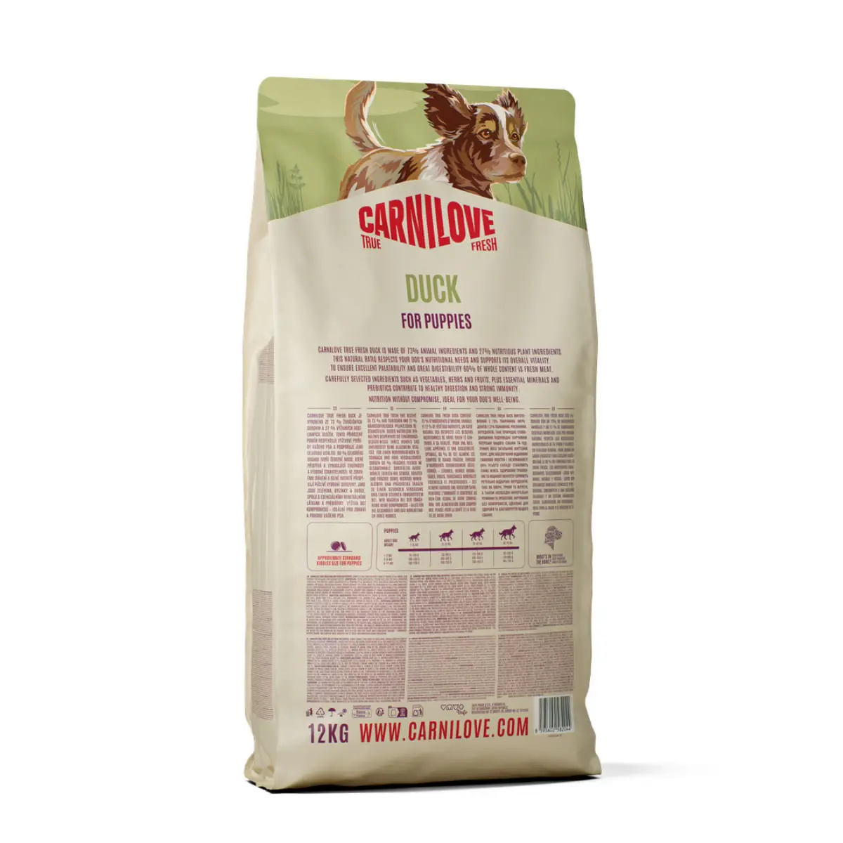 CARNILOVE True Fresh Puppies, XS-XL, Rata, hrana uscata fara cereale caini junior, 12kg - Image 4
