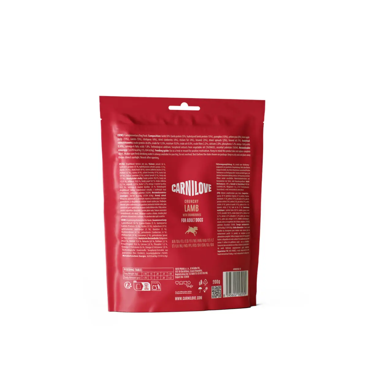 CARNILOVE Crunchy, XS-XL, Miel si Afine, punguta recompense fara cereale caini, 200g - Image 4