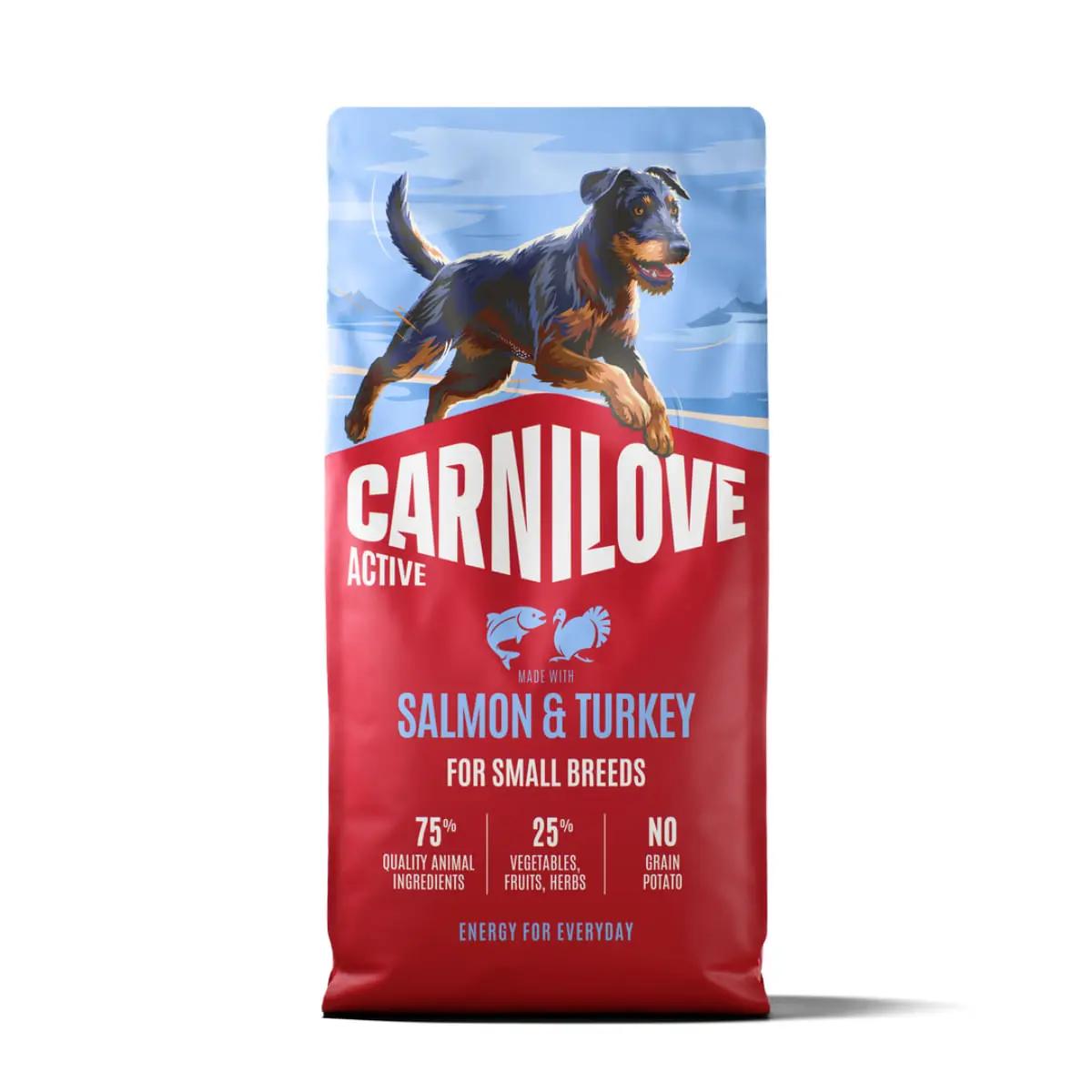 CARNILOVE Active Small Breeds XS-S, Somon si Curcan, hrana uscata fara cereale caini, 12kg