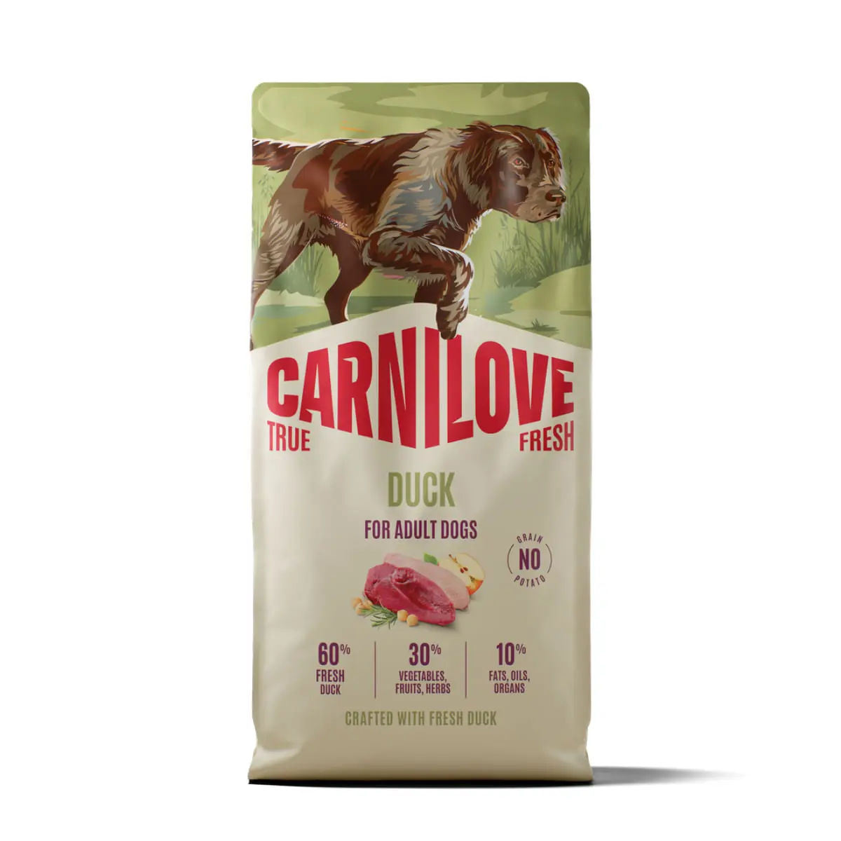 CARNILOVE True Fresh, XS-XL, Rata, hrana uscata fara cereale caini, 12kg