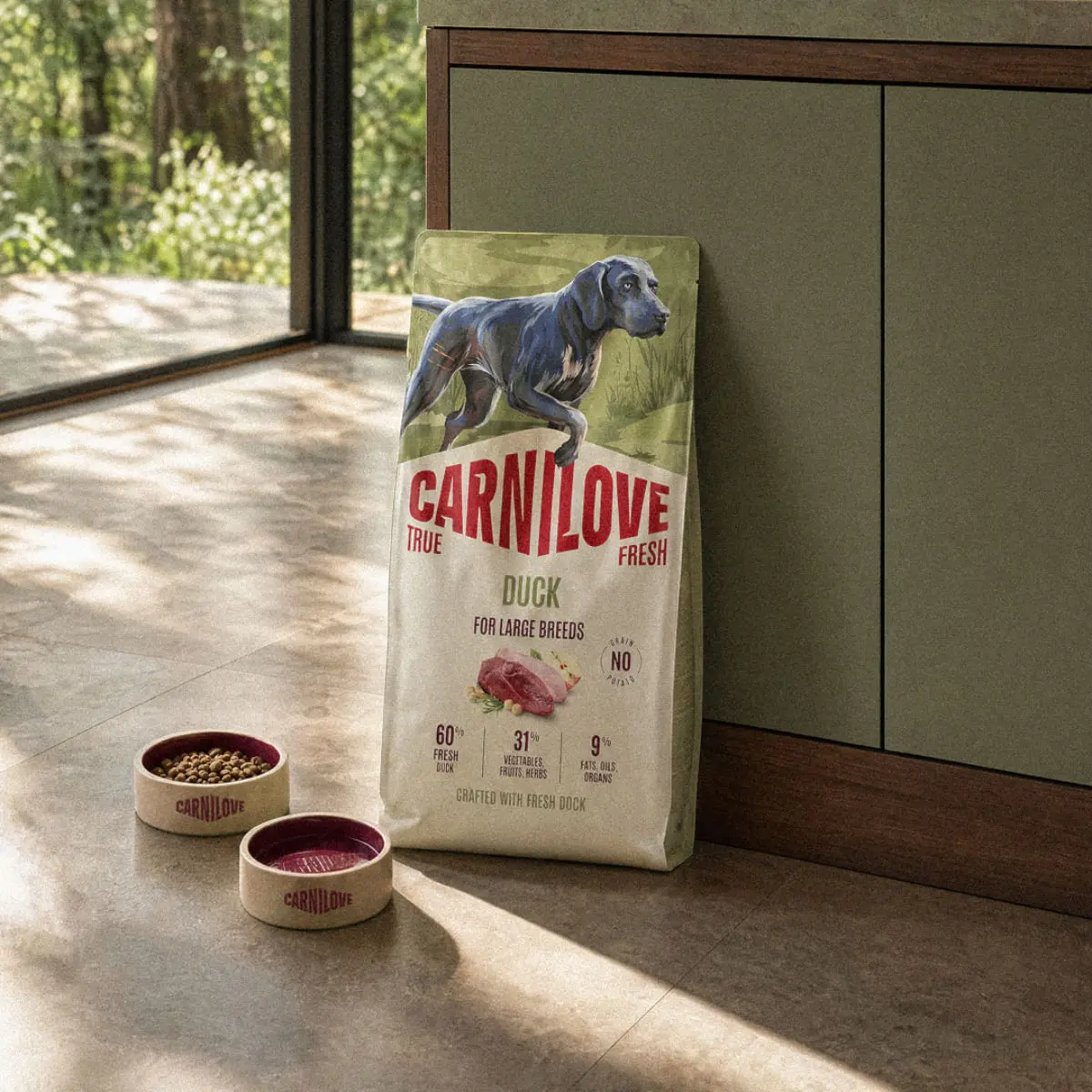 CARNILOVE True Fresh Junior Large Breeds, L-XL, Rata, hrana uscata fara cereale caini junior, 12kg - Image 3