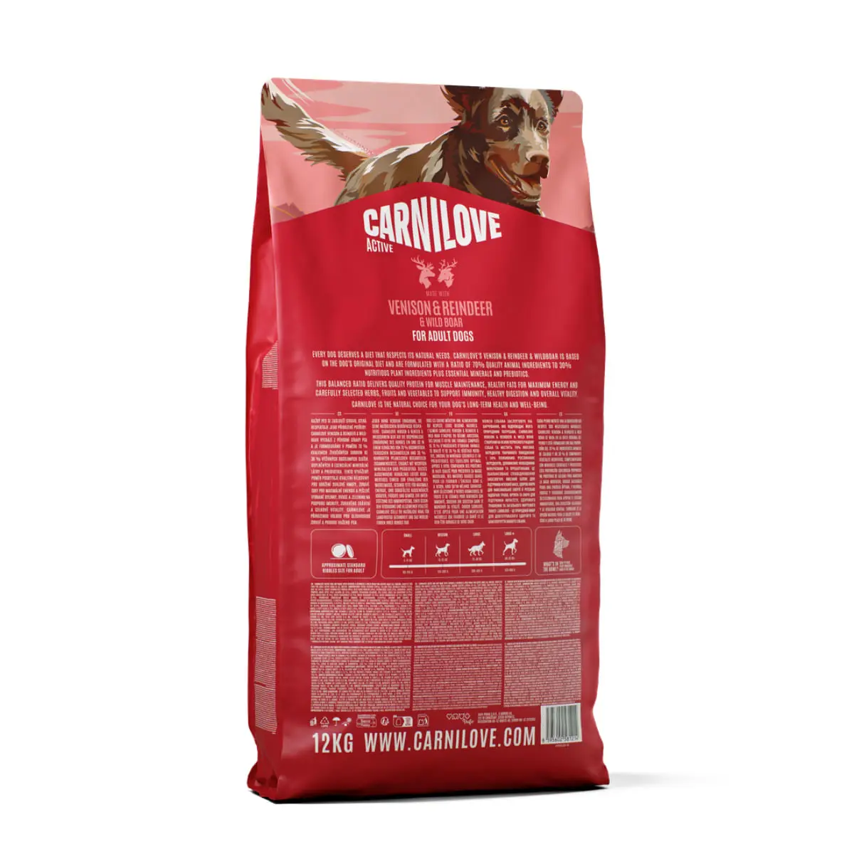 CARNILOVE Active, XS-XL, Vanat si Ren, hrana uscata fara cereale caini, 12kg - Image 4