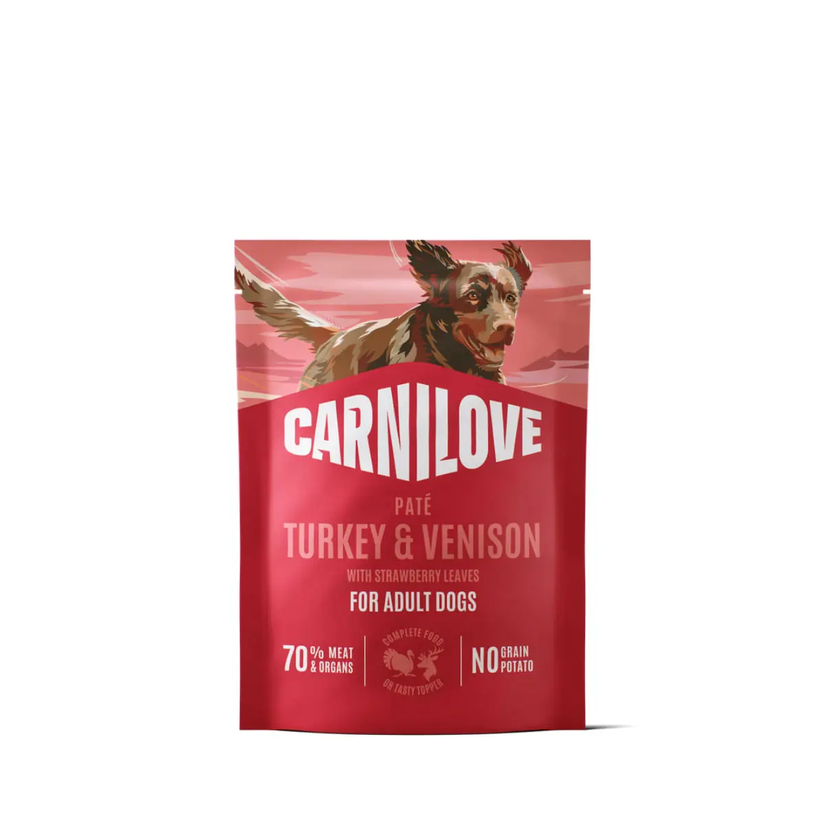 CARNILOVE, XS-XL, Curcan si Vanat, plic hrana umeda fara cereale caini, (pate), 300g