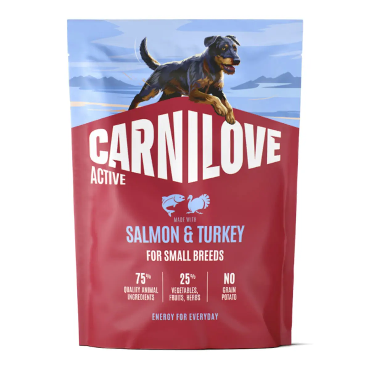 CARNILOVE Active Small Breeds XS-S, Somon si Curcan, hrana uscata fara cereale caini, 4kg