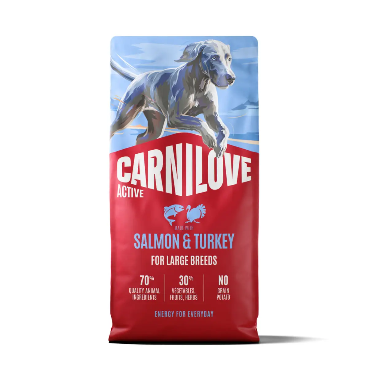 CARNILOVE Active Large Breeds, L-XL, Somon si Curcan, hrana uscata fara cereale caini, 12kg - Image 2