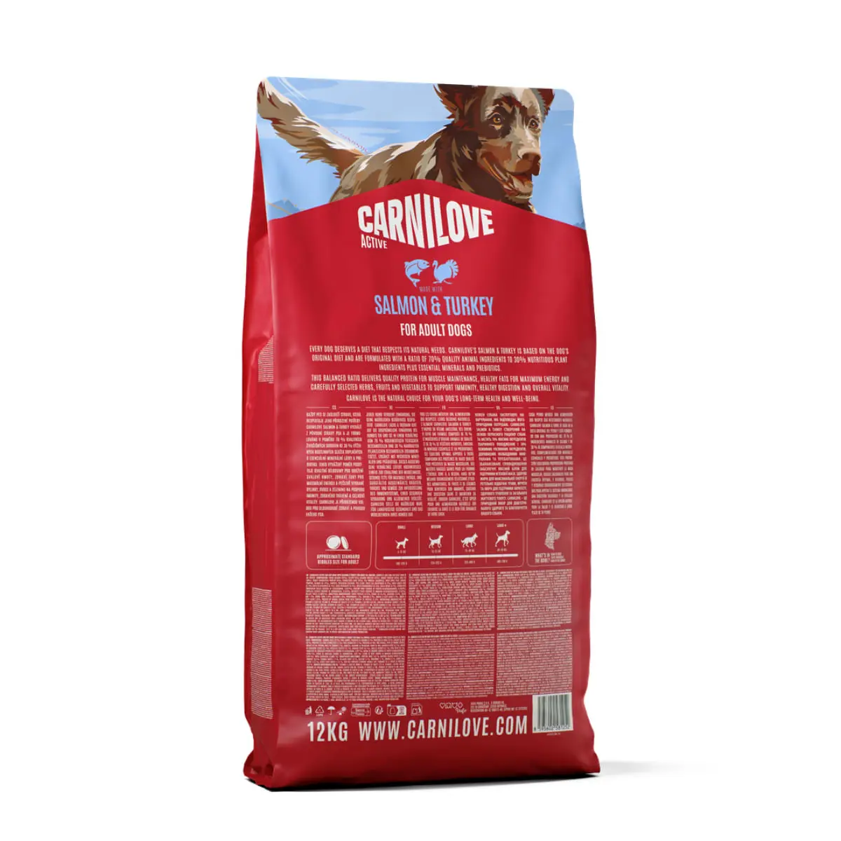 CARNILOVE Active, XS-XL, Somon si Curcan, hrana uscata fara cereale caini, 12kg - Image 4