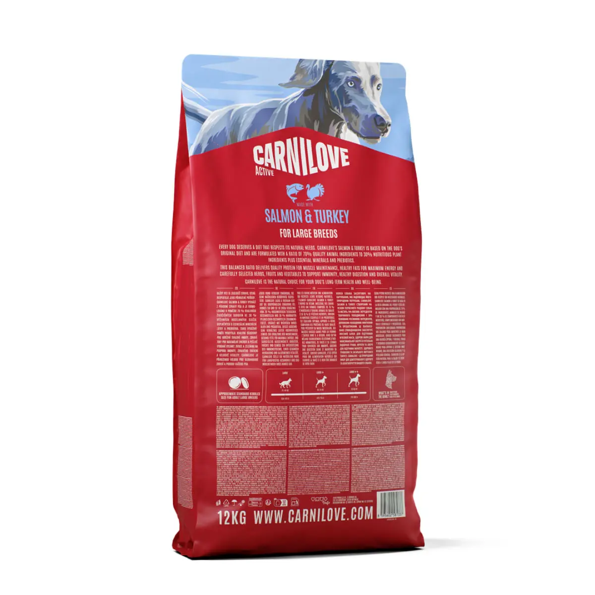 CARNILOVE Active Large Breeds, L-XL, Somon si Curcan, hrana uscata fara cereale caini, 12kg - Image 4