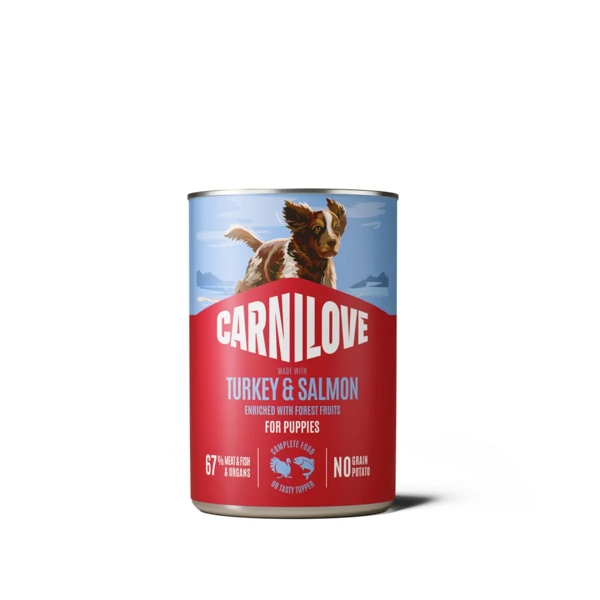 CARNILOVE Puppies, XS-XL, Curcan si Somon, conserva hrana umeda fara cereale caini junior, (pate), 400g - Image 2