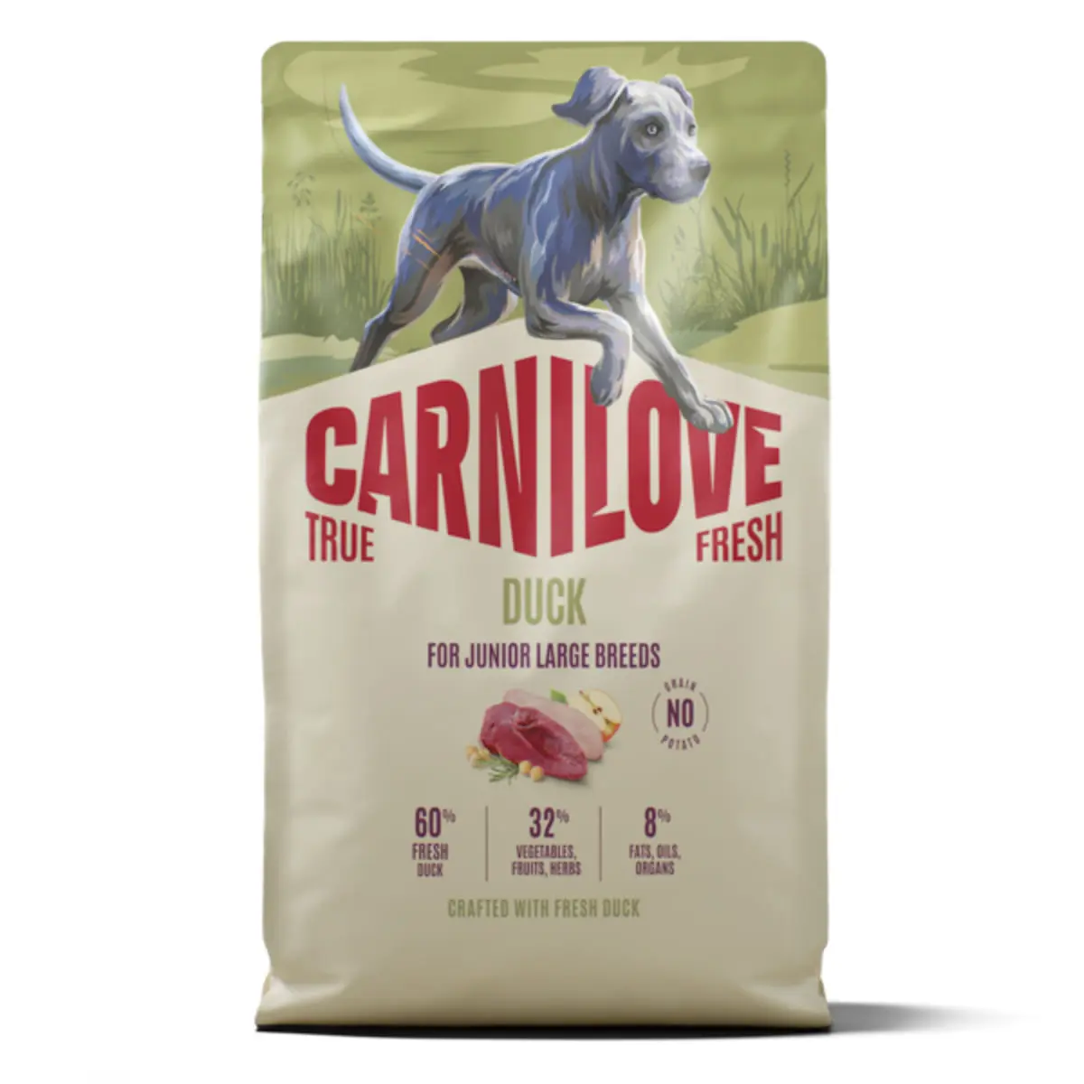 CARNILOVE True Fresh Junior Large Breeds, L-XL, Rata, hrana uscata fara cereale caini junior, 4kg - Image 2