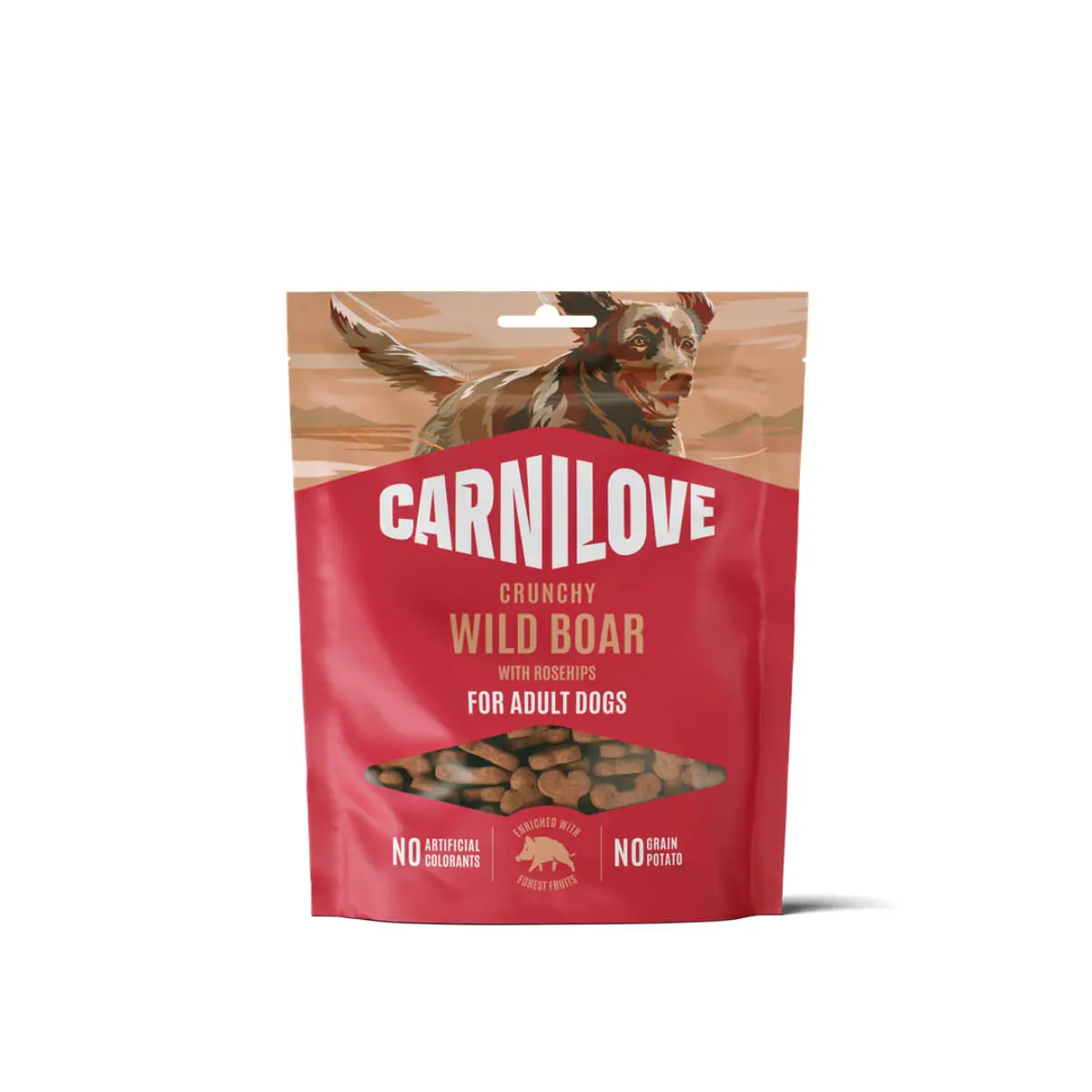CARNILOVE Crunchy, XS-XL, Vanat si Fructe, punguta recompense fara cereale caini, 200g - Image 2