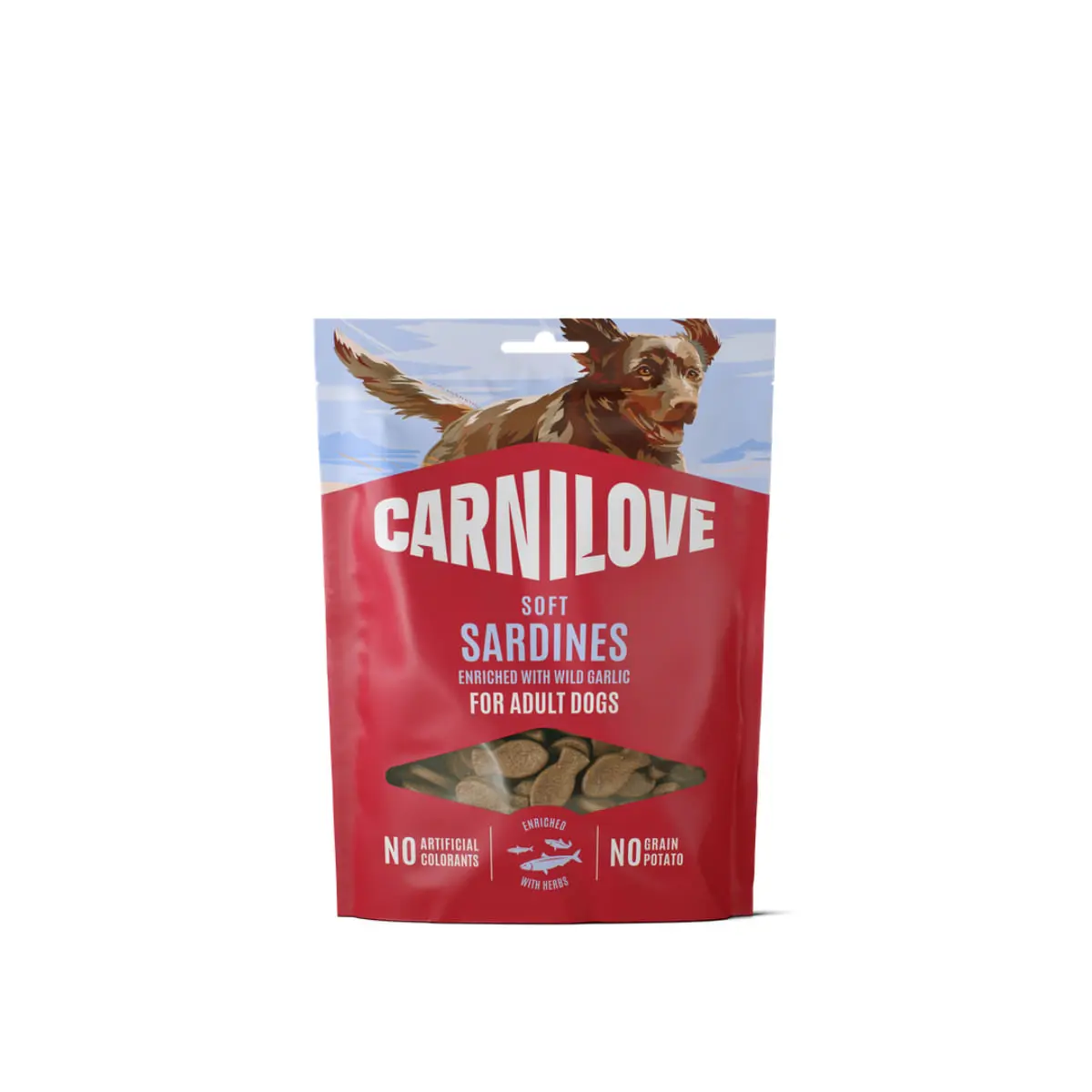 CARNILOVE Soft, XS-XL, Sardine, punguta recompense fara cereale caini, 200g - Image 2