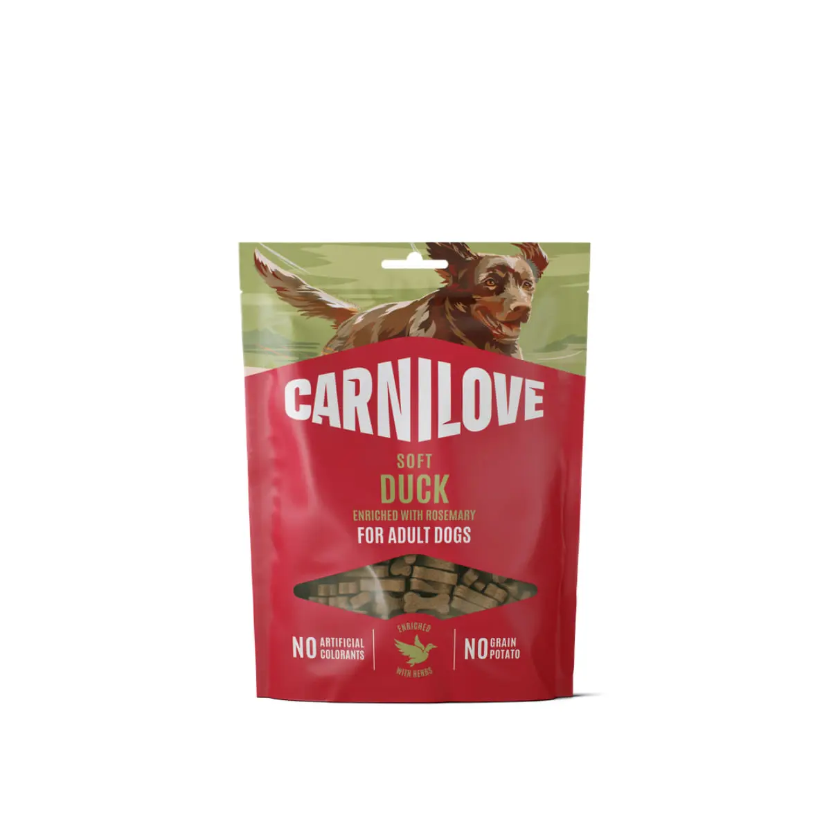 CARNILOVE Soft, XS-XL, Rata, punguta recompense fara cereale caini, 200g - Image 2