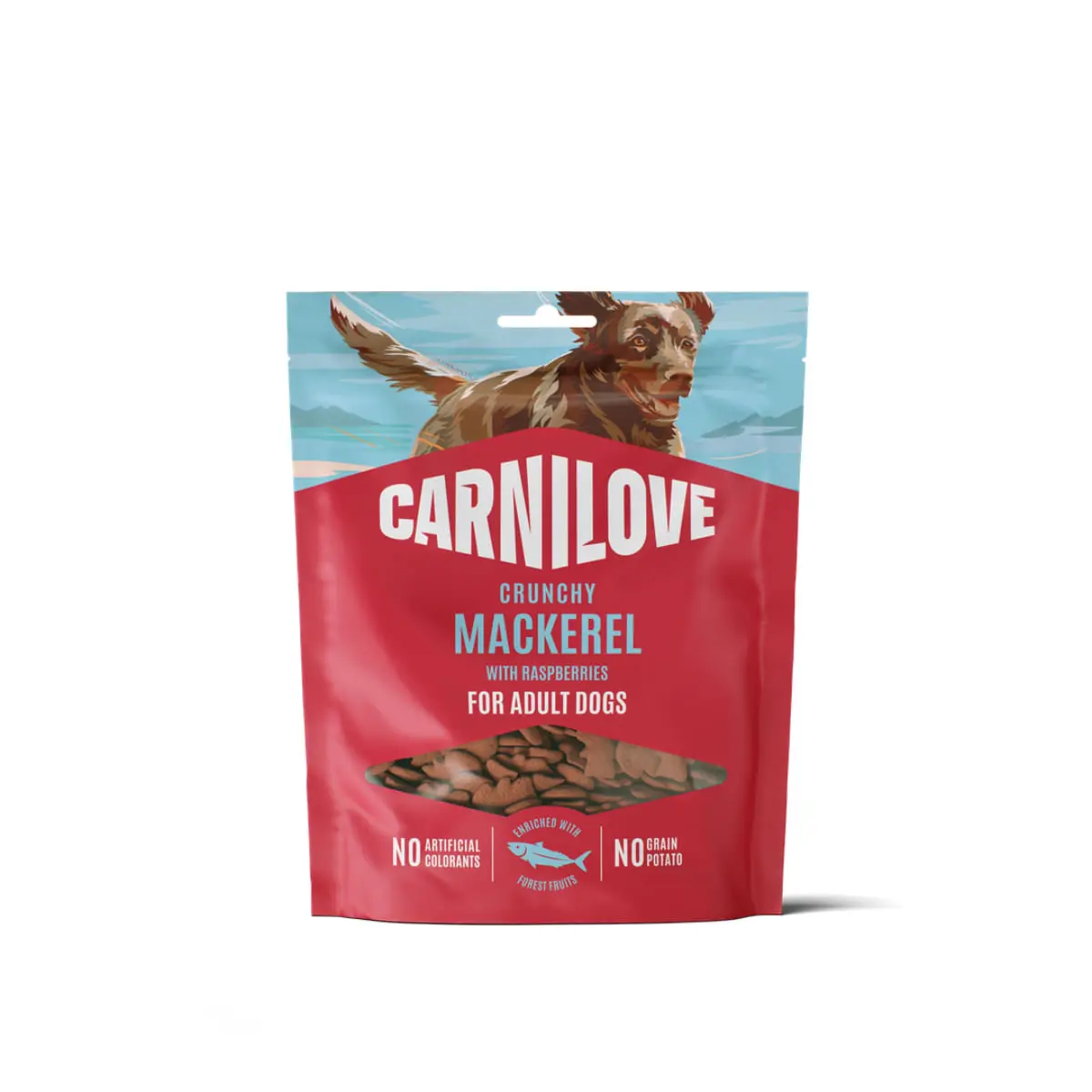 CARNILOVE Crunchy, XS-XL, Macrou si Zmeura, punguta recompense fara cereale caini, 200g - Image 2
