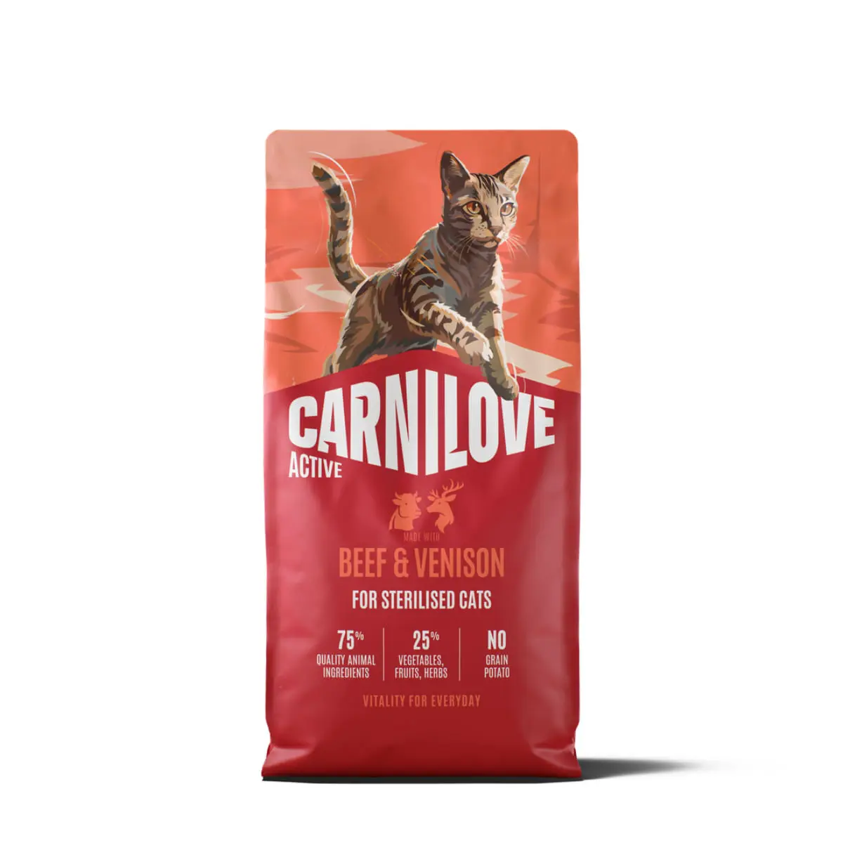 CARNILOVE Active Sterilised, Vita si Vanat, hrana uscata fara cereale pisici sterilizate, 400g