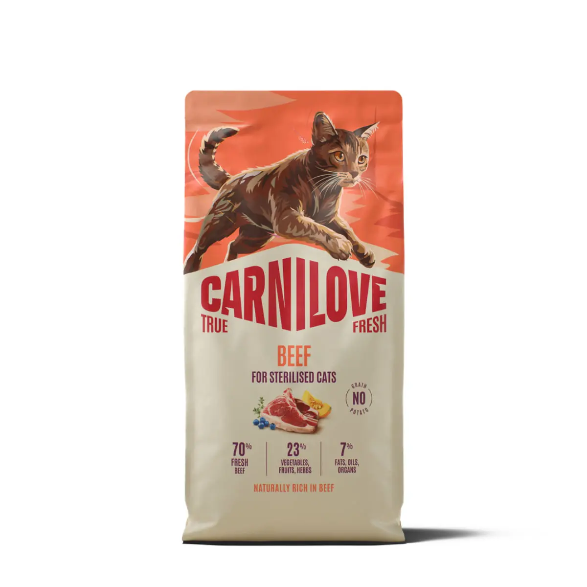 CARNILOVE True Fresh Sterilised, Vita, hrana uscata fara cereale pisici sterilizate, 2kg