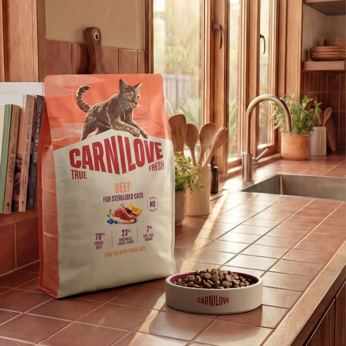 CARNILOVE True Fresh Sterilised, Vita, hrana uscata fara cereale pisici sterilizate, 2kg - Image 3