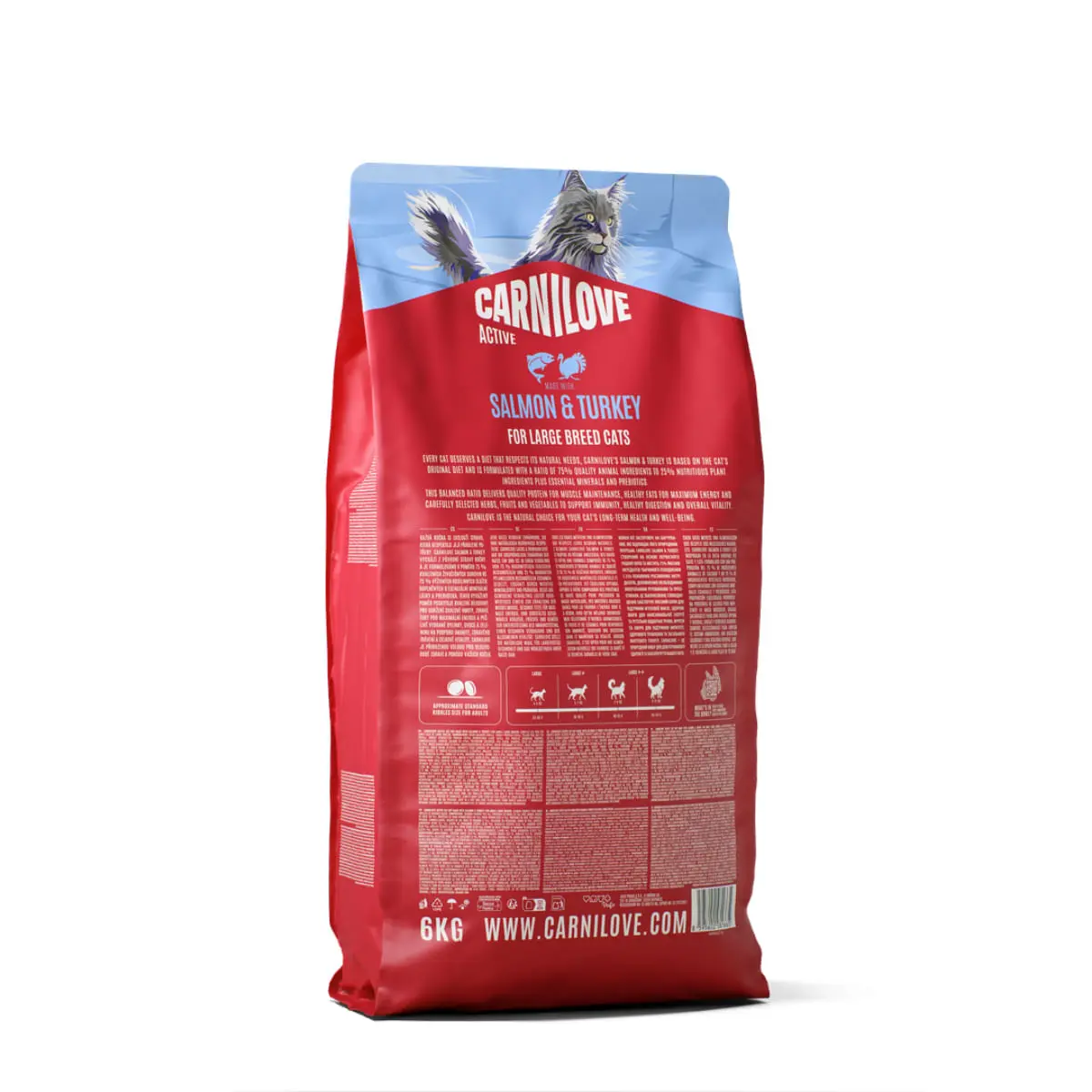 CARNILOVE Active Active Large Breed, Somon si Curcan, hrana uscata fara cereale pisici, 2kg - Image 4