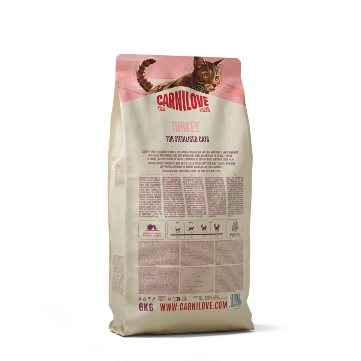 CARNILOVE True Fresh Sterilised, Curcan, hrana uscata fara cereale pisici sterilizate, 2kg - Image 4