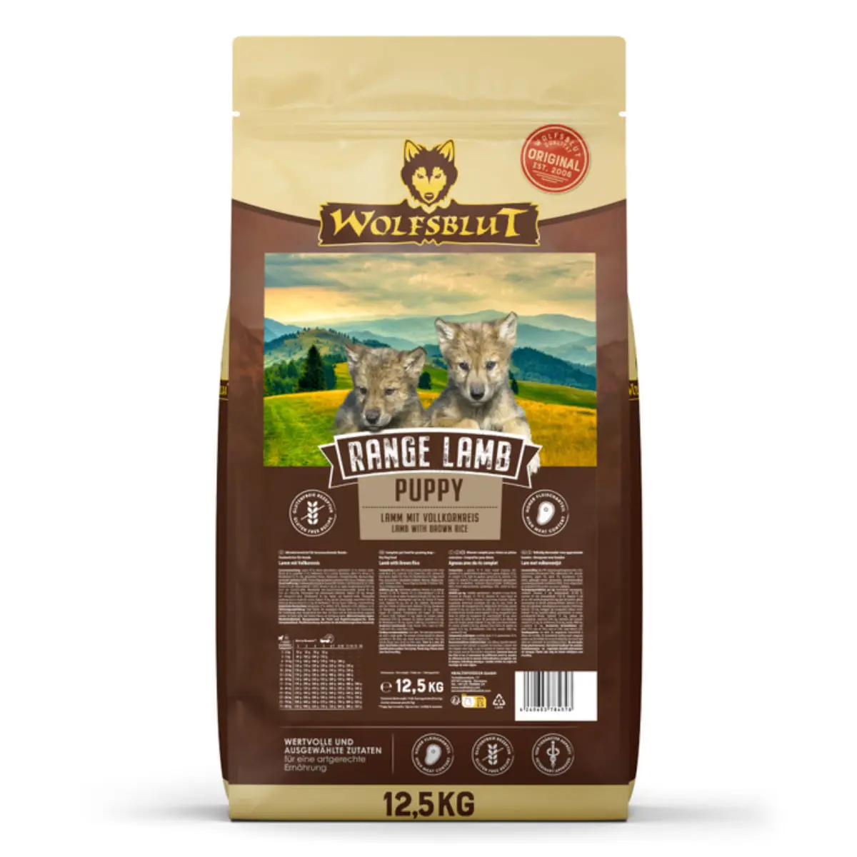 WOLFSBLUT Range Lamb Puppy, XS-XL, Miel, hrana uscata caini junior, 12.5kg