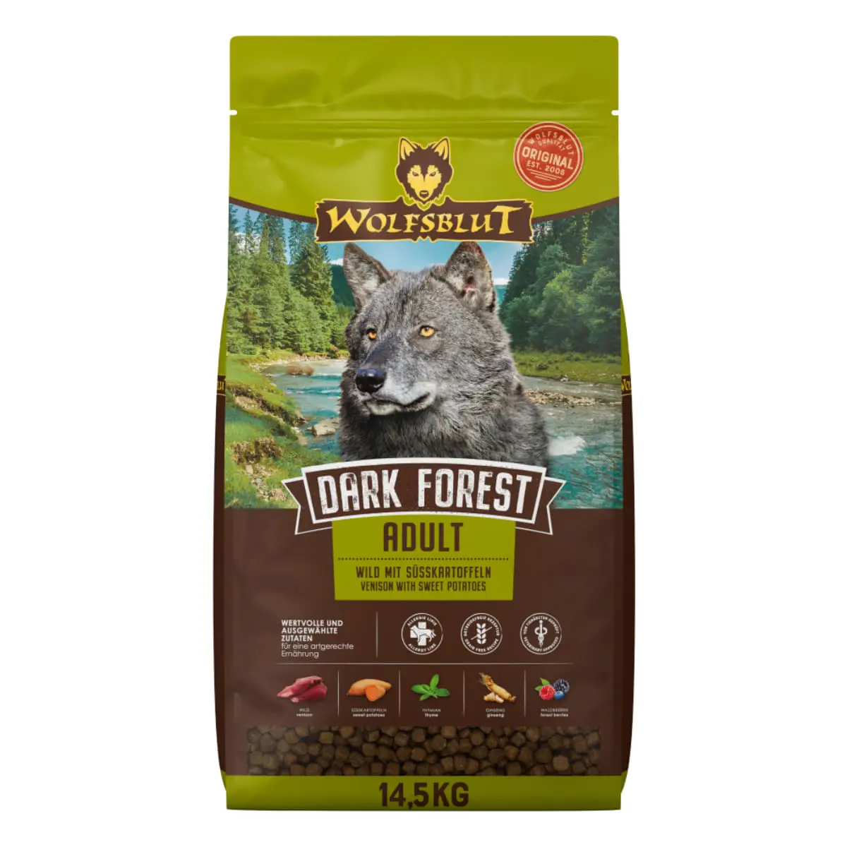 WOLFSBLUT Dark Forest, XS-XL, Vanat, hrana uscata fara cereale caini, 12.5kg - Image 2