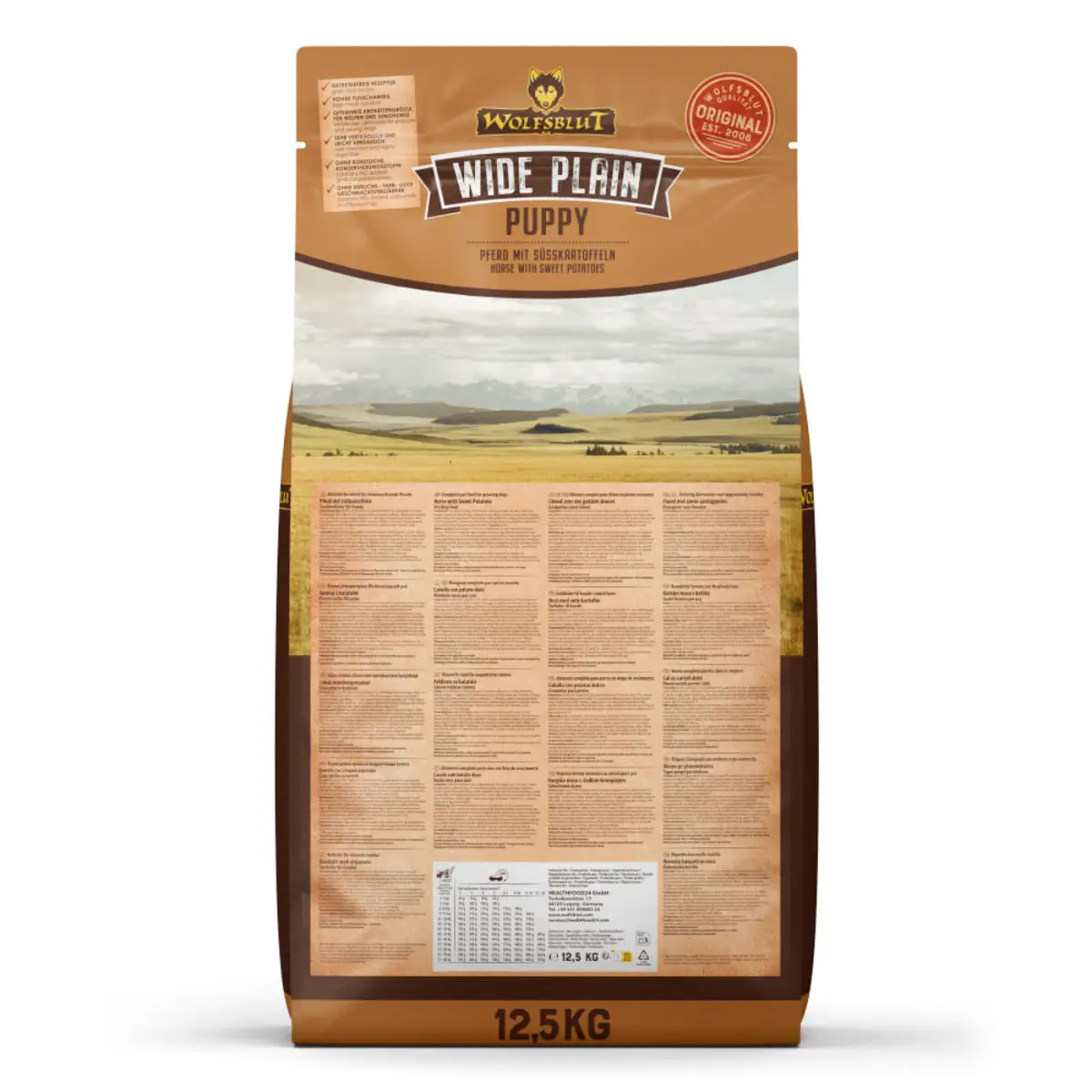 WOLFSBLUT Wide Plain Puppy, XS-XL, Cal, hrana uscata fara cereale caini junior, 12.5kg - Image 4
