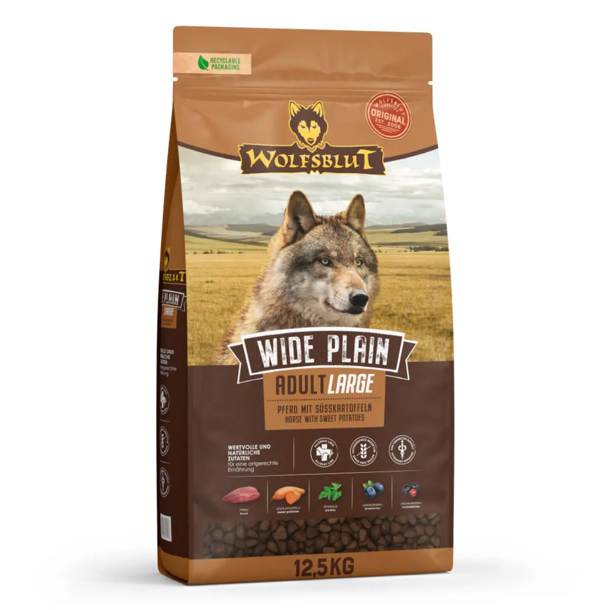 WOLFSBLUT Wide Plain Large Breed L-XL, Cal, hrana uscata fara cereale caini, 12.5kg - Image 3