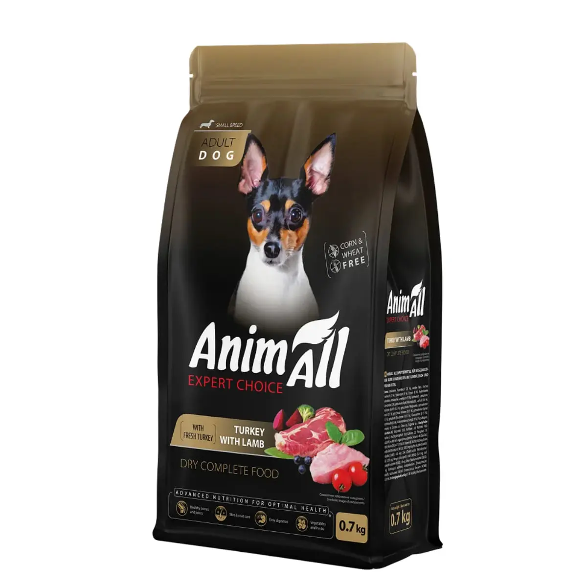 ANIMALL Small Breed, XS-S, Curcan si Miel, hrana uscata caini, 700g - Image 2
