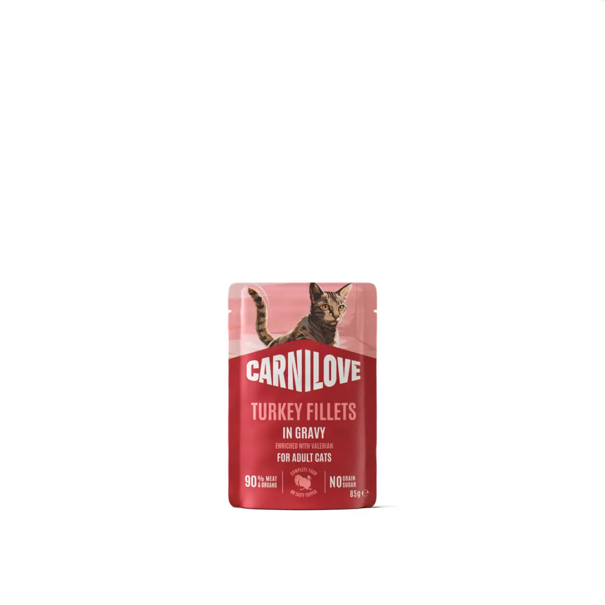 CARNILOVE, Curcan, plic hrana umeda fara cereale pisici, (in sos), 85g