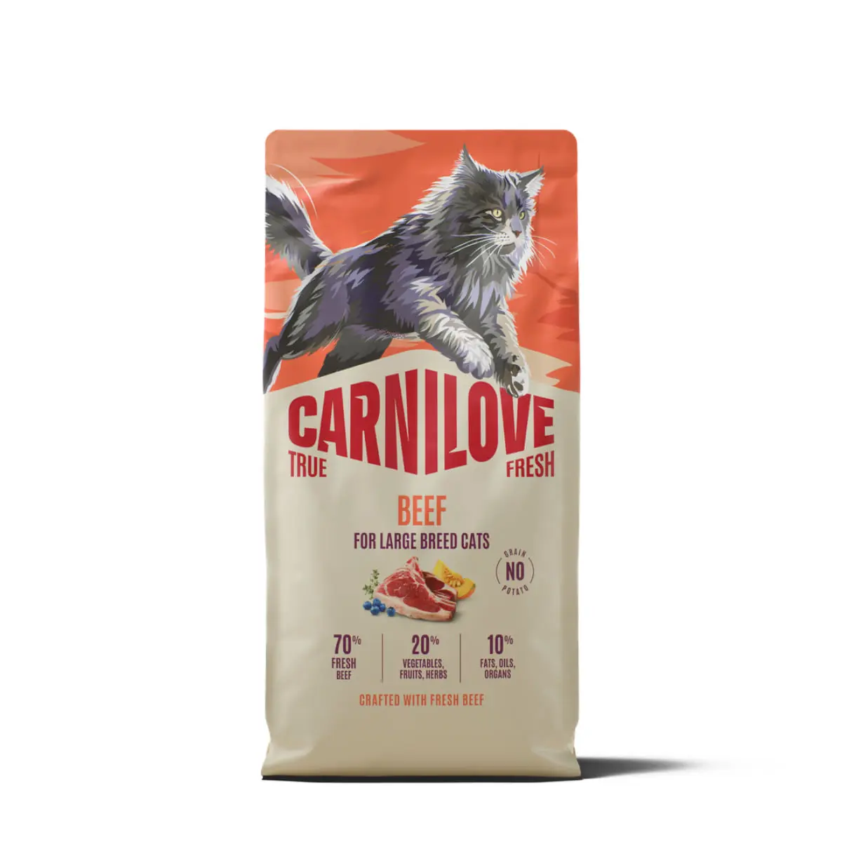 CARNILOVE True Fresh Large Breed, Vita, hrana uscata fara cereale pisici, 400g
