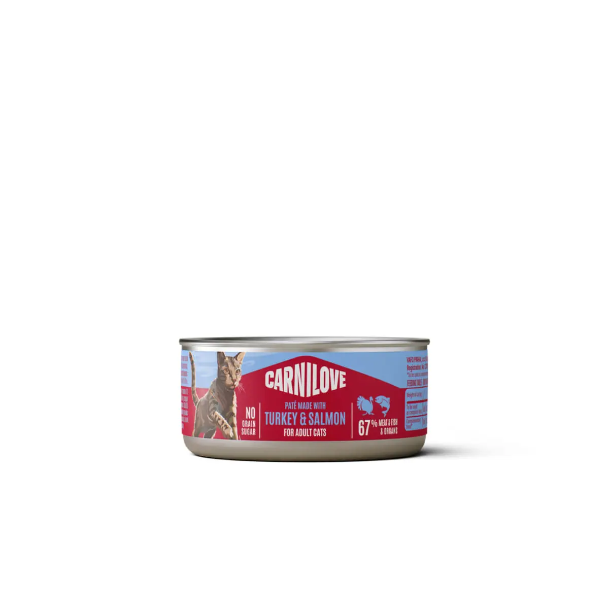 CARNILOVE, Curcan si Somon, conserva hrana umeda fara cereale pisici, (pate), bax, 100g x 12buc - Image 2