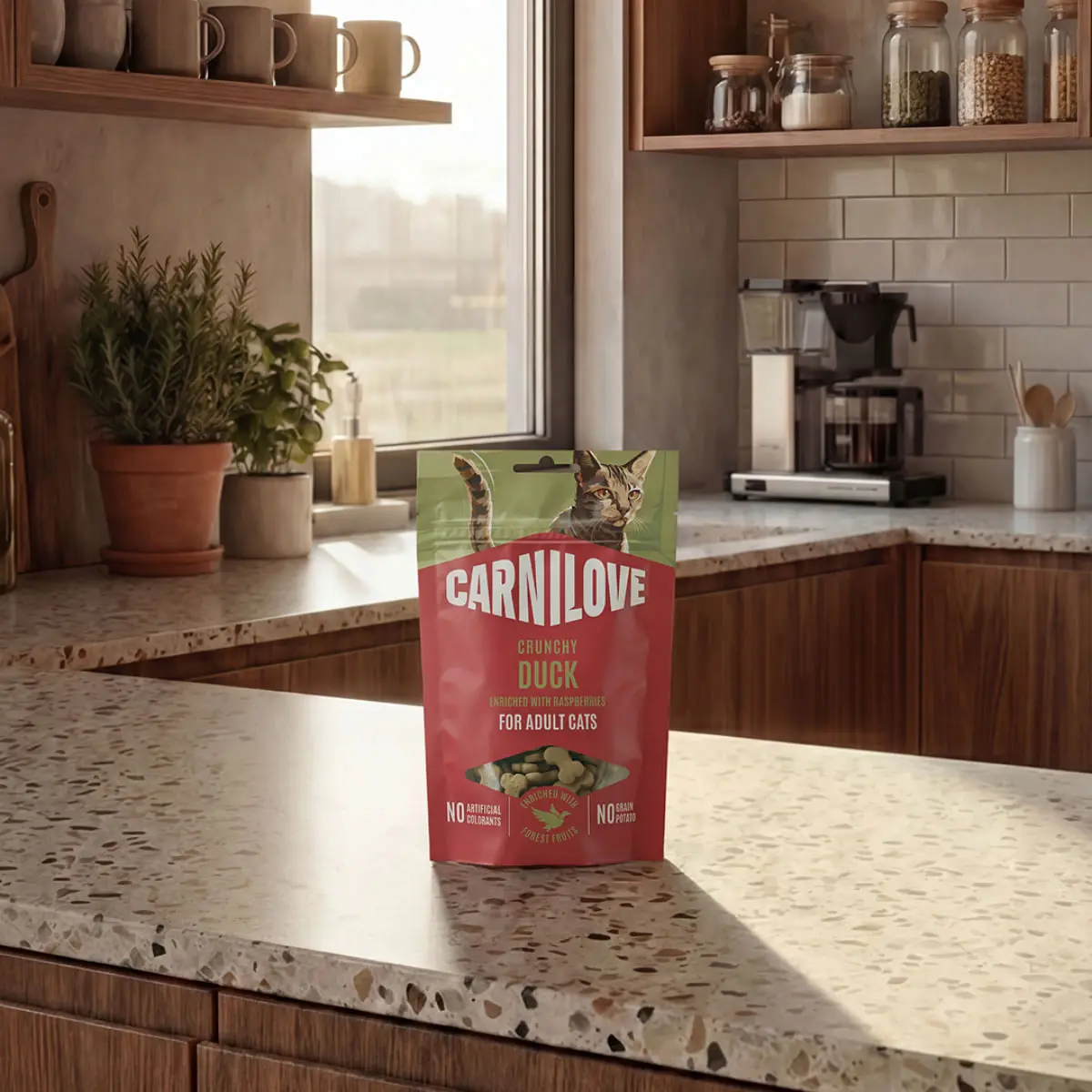 CARNILOVE Crunchy Snack, Somon si Catnip, punguta recompense fara cereale pisici, 50g - Image 3
