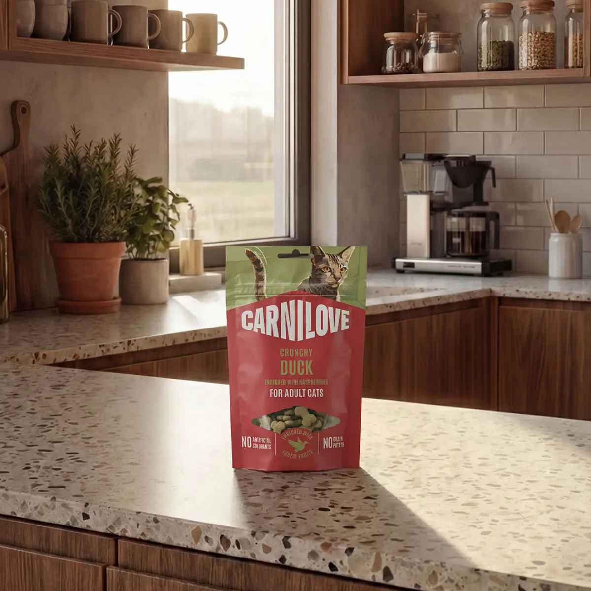 CARNILOVE Crunchy Snack, Miel si Afine, punguta recompense fara cereale pisici, 50g - Image 3