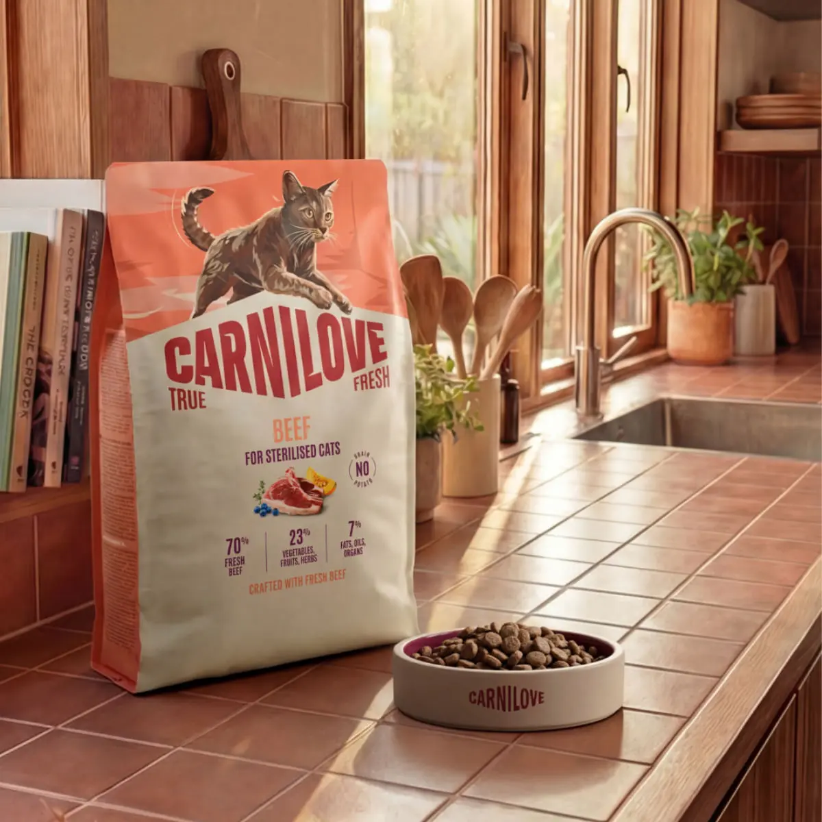 CARNILOVE True Fresh Sterilised, Curcan, hrana uscata fara cereale pisici sterilizate, 6kg - Image 3