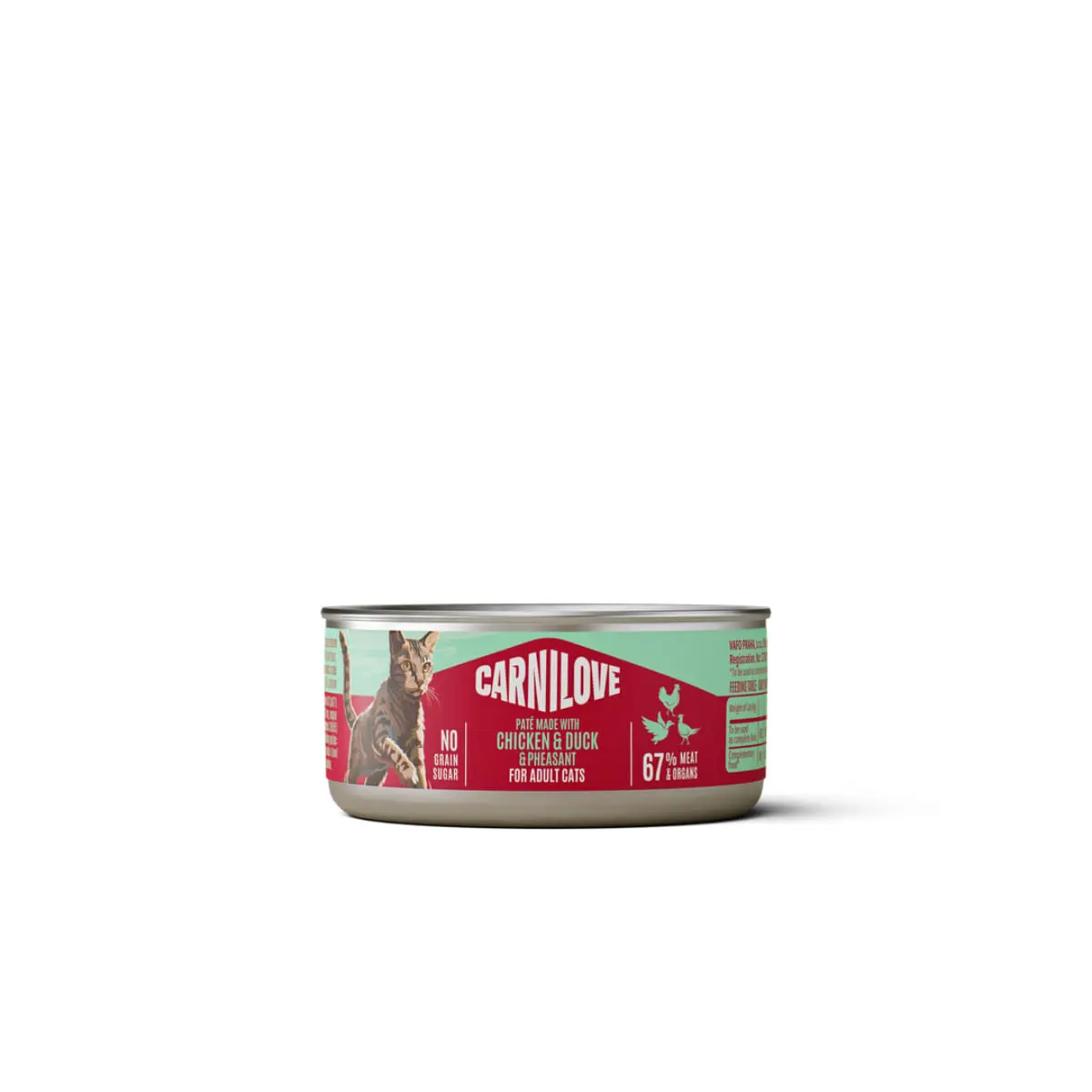 CARNILOVE, Pui si Rata, conserva hrana umeda fara cereale pisici, (pate), bax, 100g x 12buc