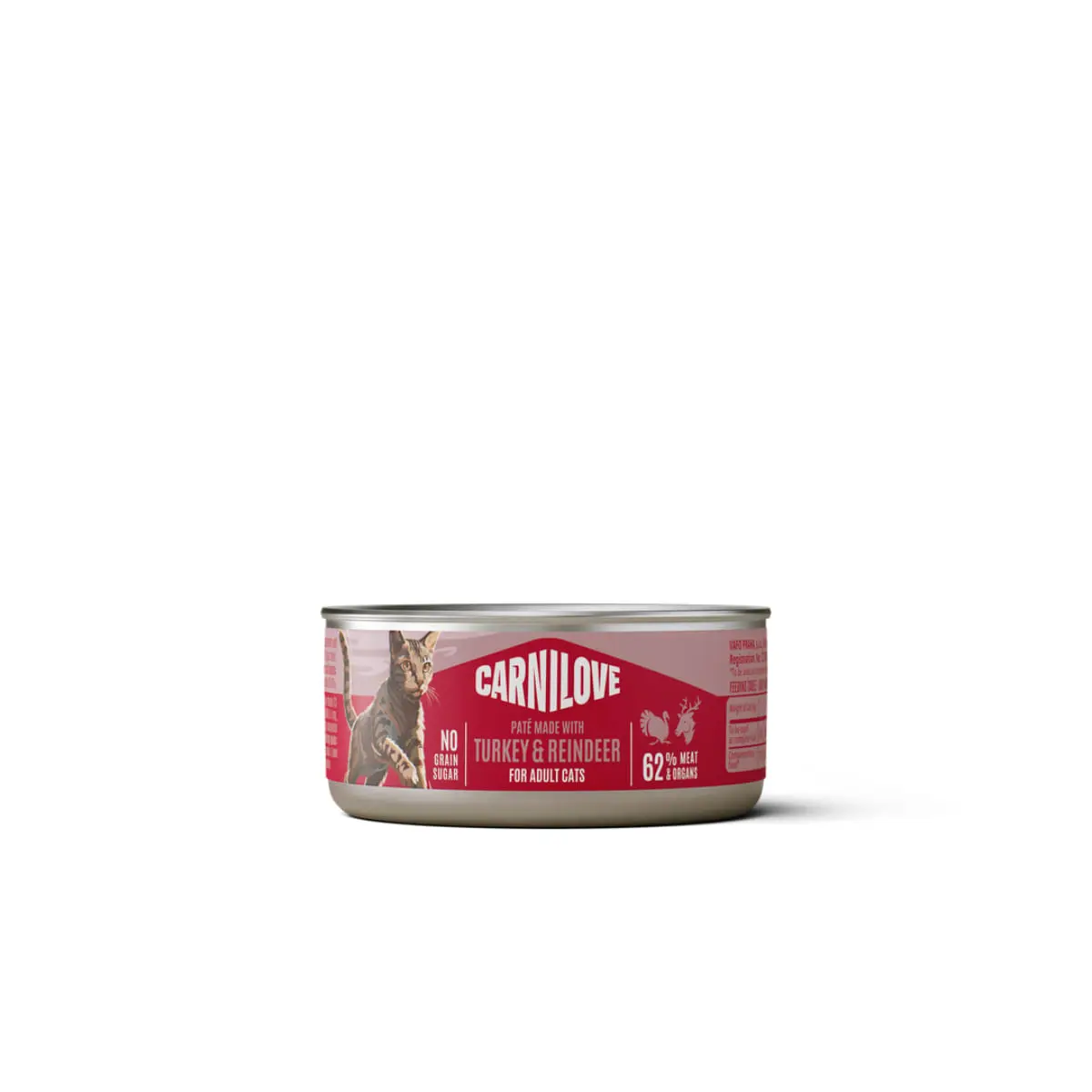 CARNILOVE, Curcan si Ren, conserva hrana umeda fara cereale pisici, (pate), 100g